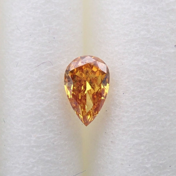 オレンジダイヤモンド 0.081ctルース(FANCY VIVID YELLOW ORANGE, SI2) - KARATZ STORE｜カラッツSTORE