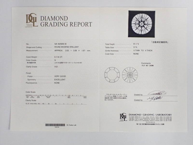 【カラフリ】ダイヤモンド0.114ct ペンダント（ネックレス）《0.114ct/G/VS1/VG》 - カラッツSTORE