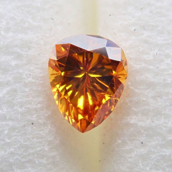 オレンジダイヤモンド 0.134ctルース(FANCY DEEP YELLOW ORANGE, SI2) - KARATZ STORE｜カラッツSTORE
