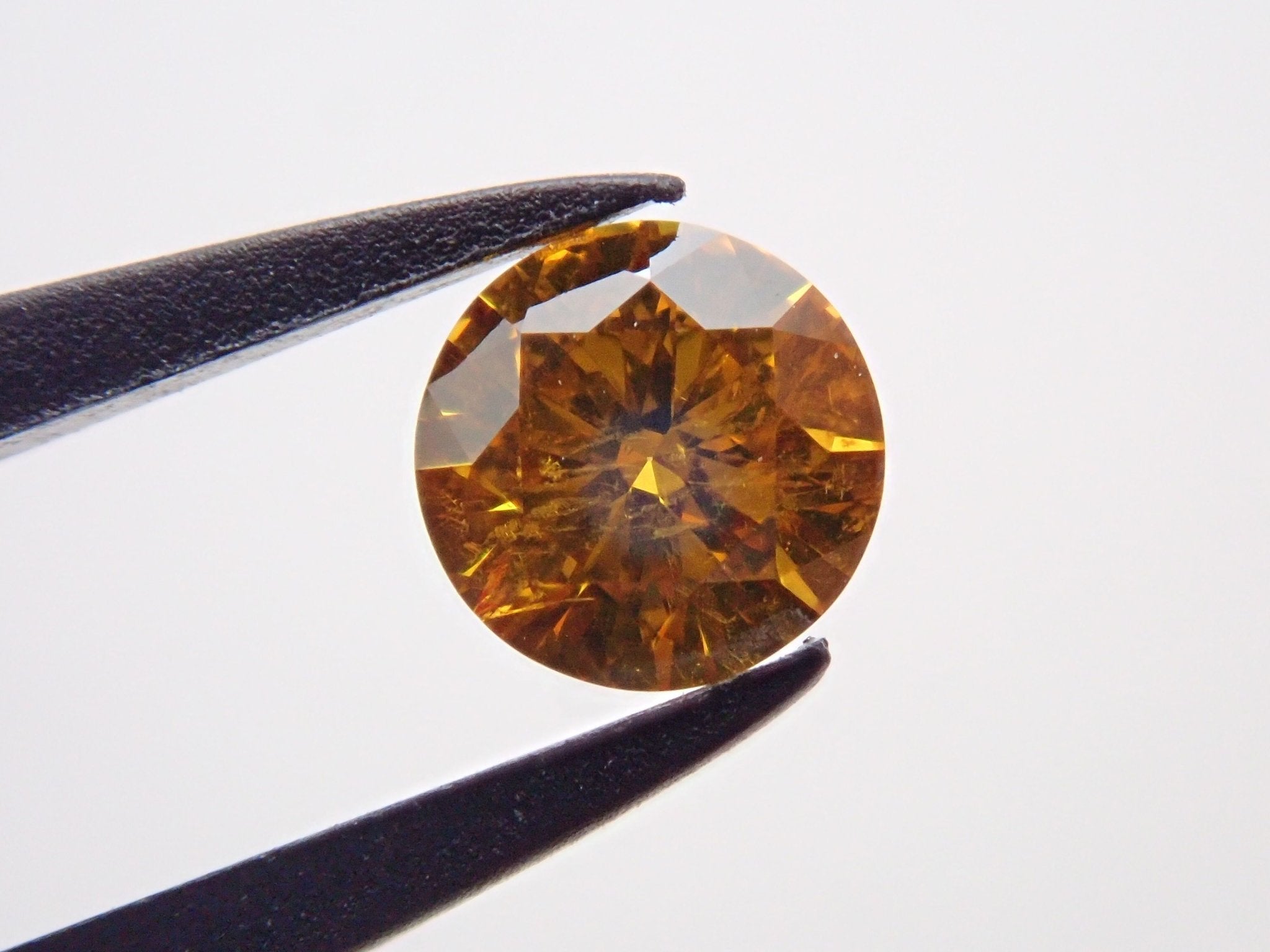 イエローダイヤモンド 0.180ctルース(FANCY DEEP ORANGY YELLOW, I1) - KARATZ STORE｜カラッツSTORE