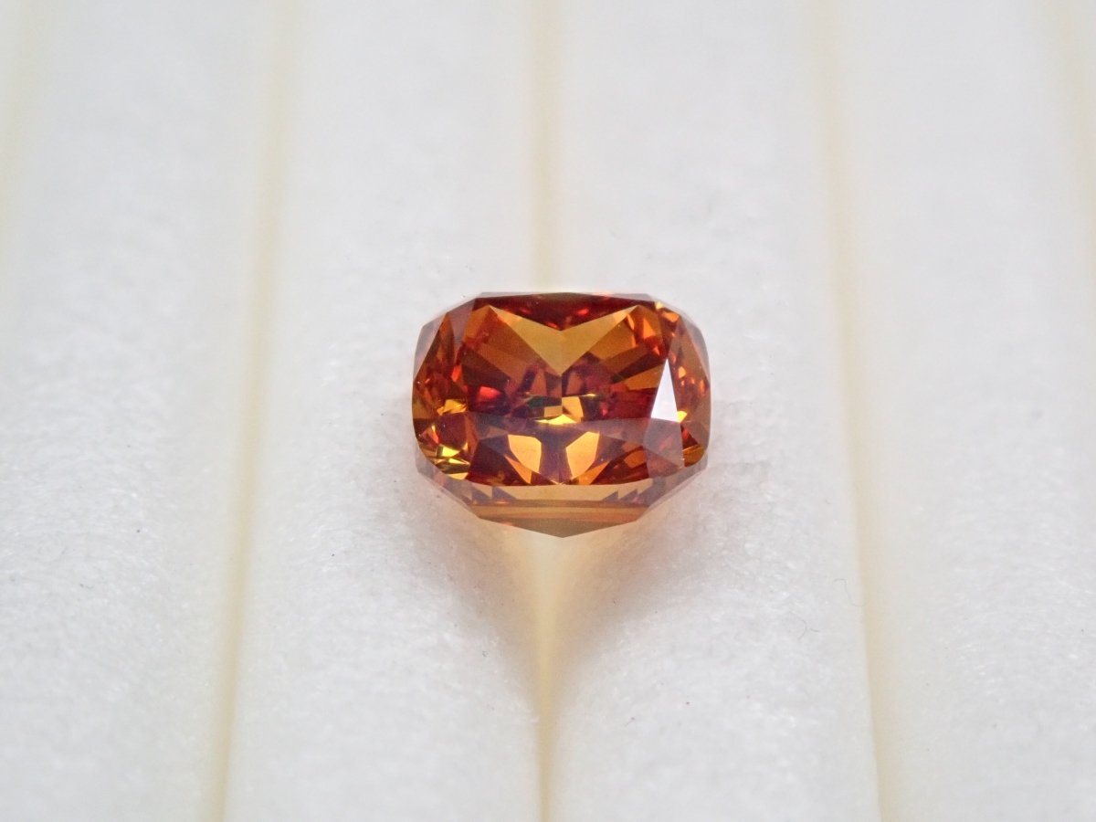 オレンジダイヤモンド 0.381ctルース(FANCY DEEP BROWNISH ORANGE, SI1)