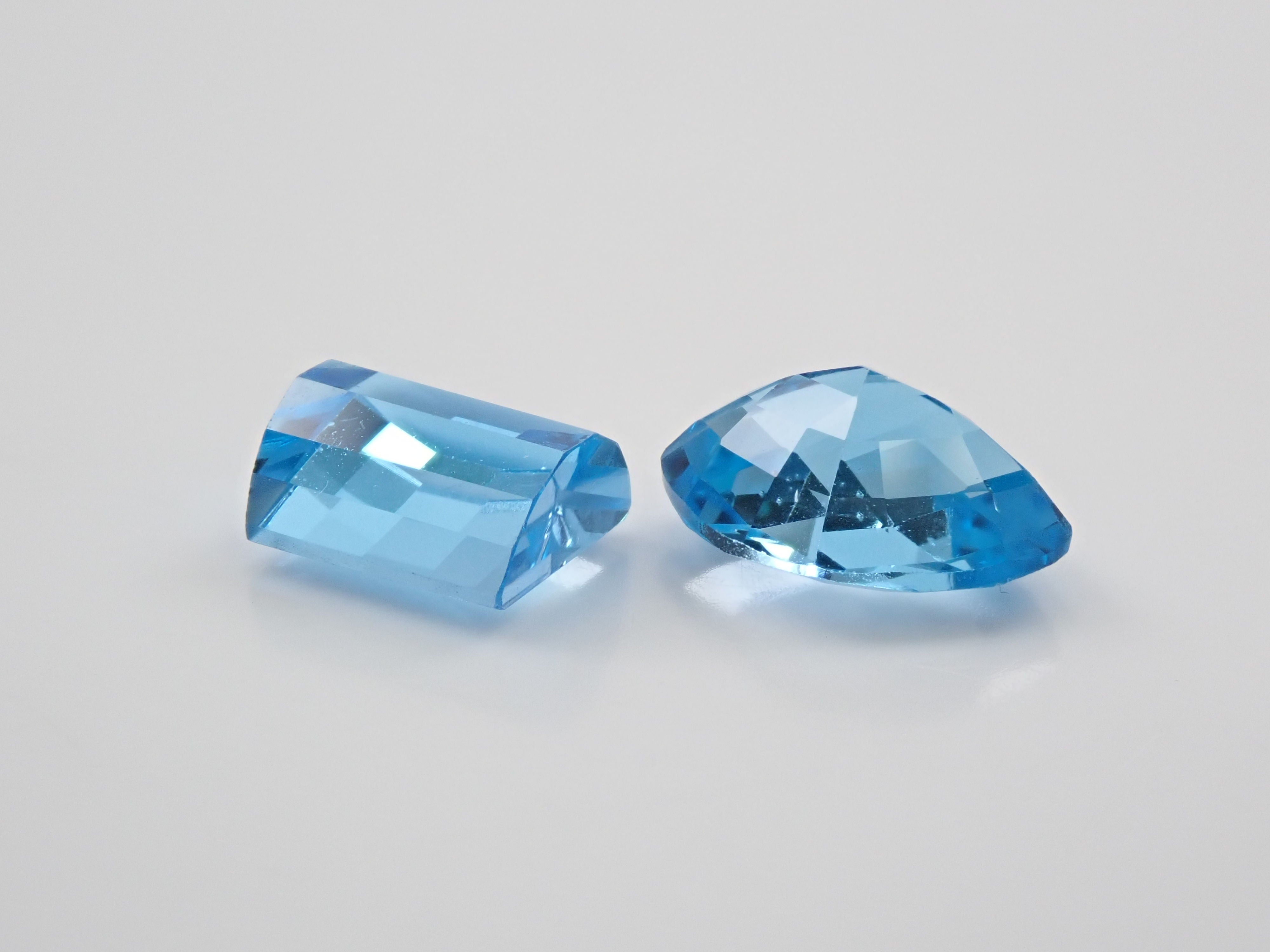 Swiss blue topaz 4.057ct loose