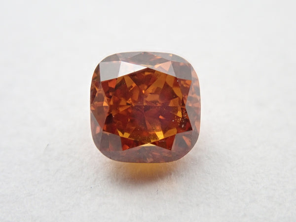 オレンジダイヤモンド 0.383ctルース(FANCY DEEP BROWNISH ORANGE, SI1)