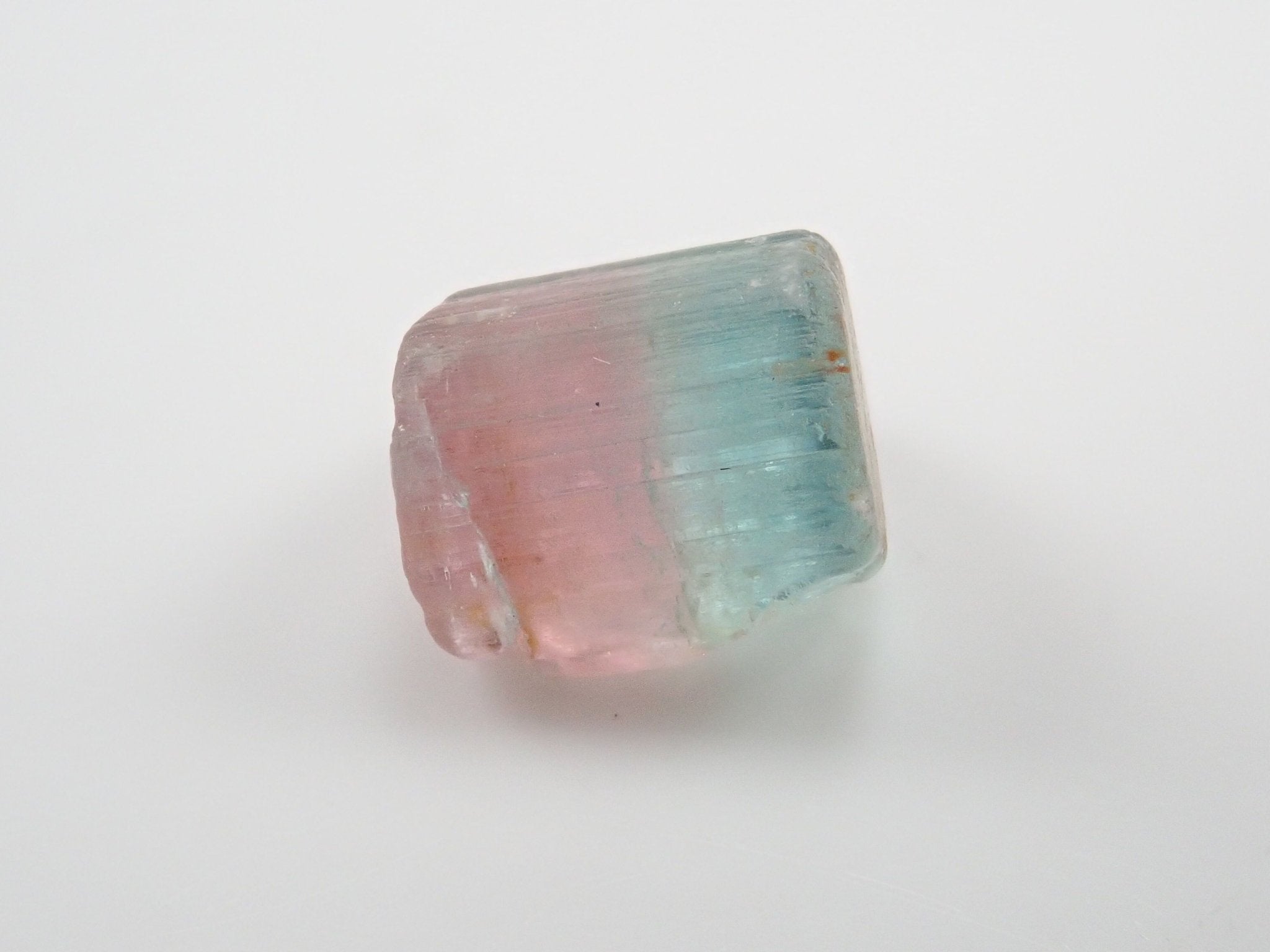 Bicolor tourmaline 2.432ct rough stone