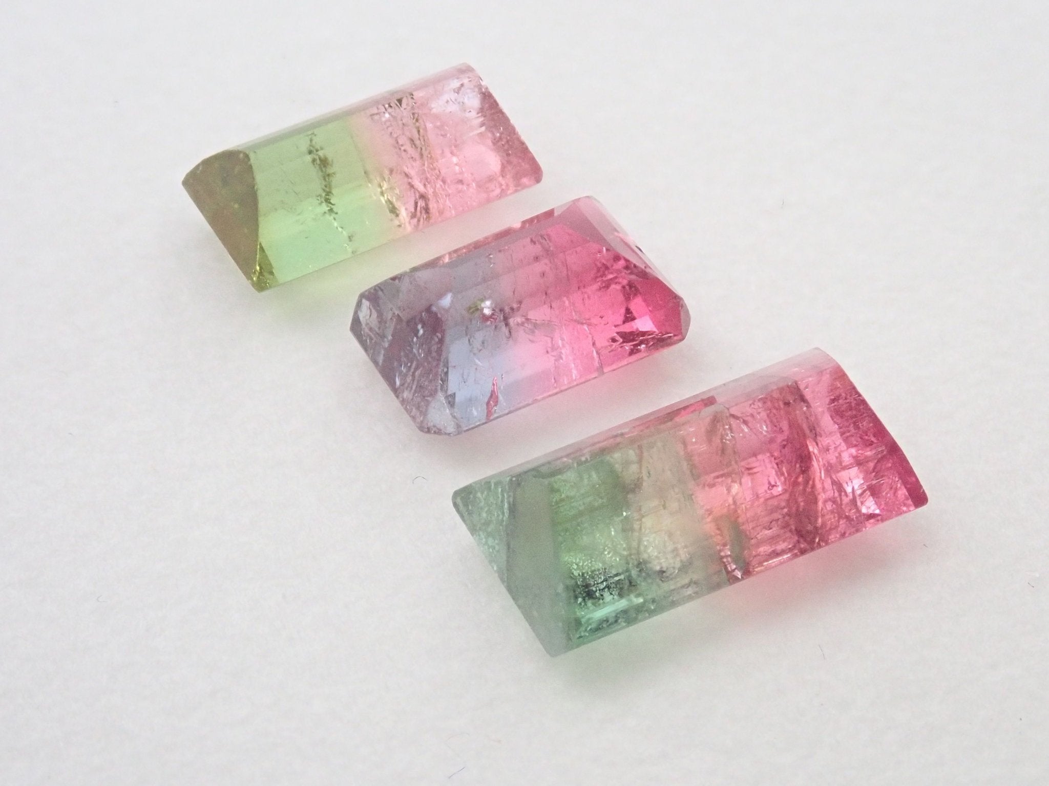 バイカラートルマリン3石セット 7.170ct - KARATZ STORE｜カラッツSTORE