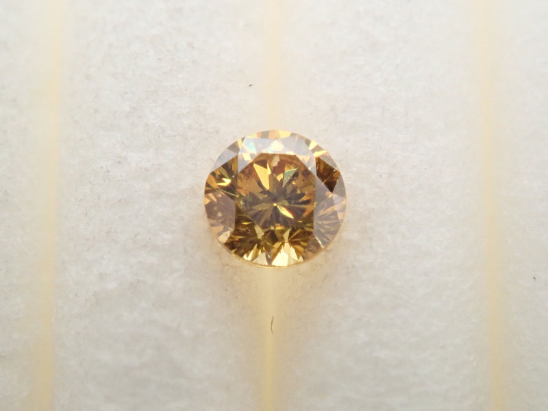 イエローダイヤモンド 0.083ctルース(FANCY DEEP YELLOW, SI2)
