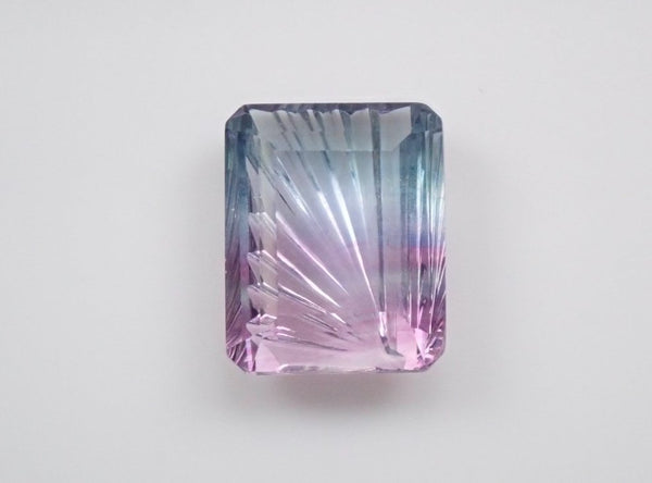 [Koshu Precious Stone Kiriko] Bicolor Fluorite 5.030ct Loose with Patch