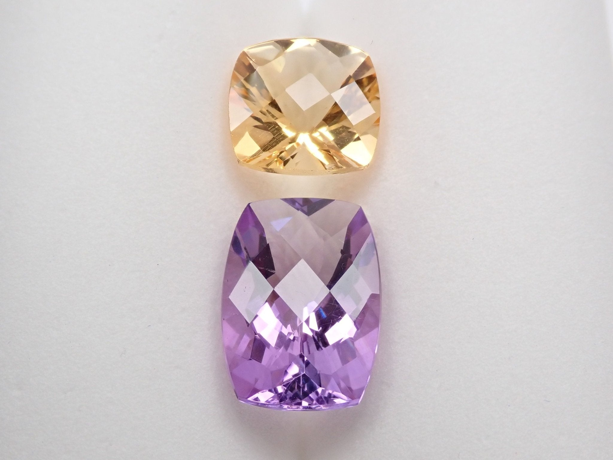 アメジスト 5.643ct・シトリン 4.008ct 2石セット - KARATZ STORE｜カラッツSTORE