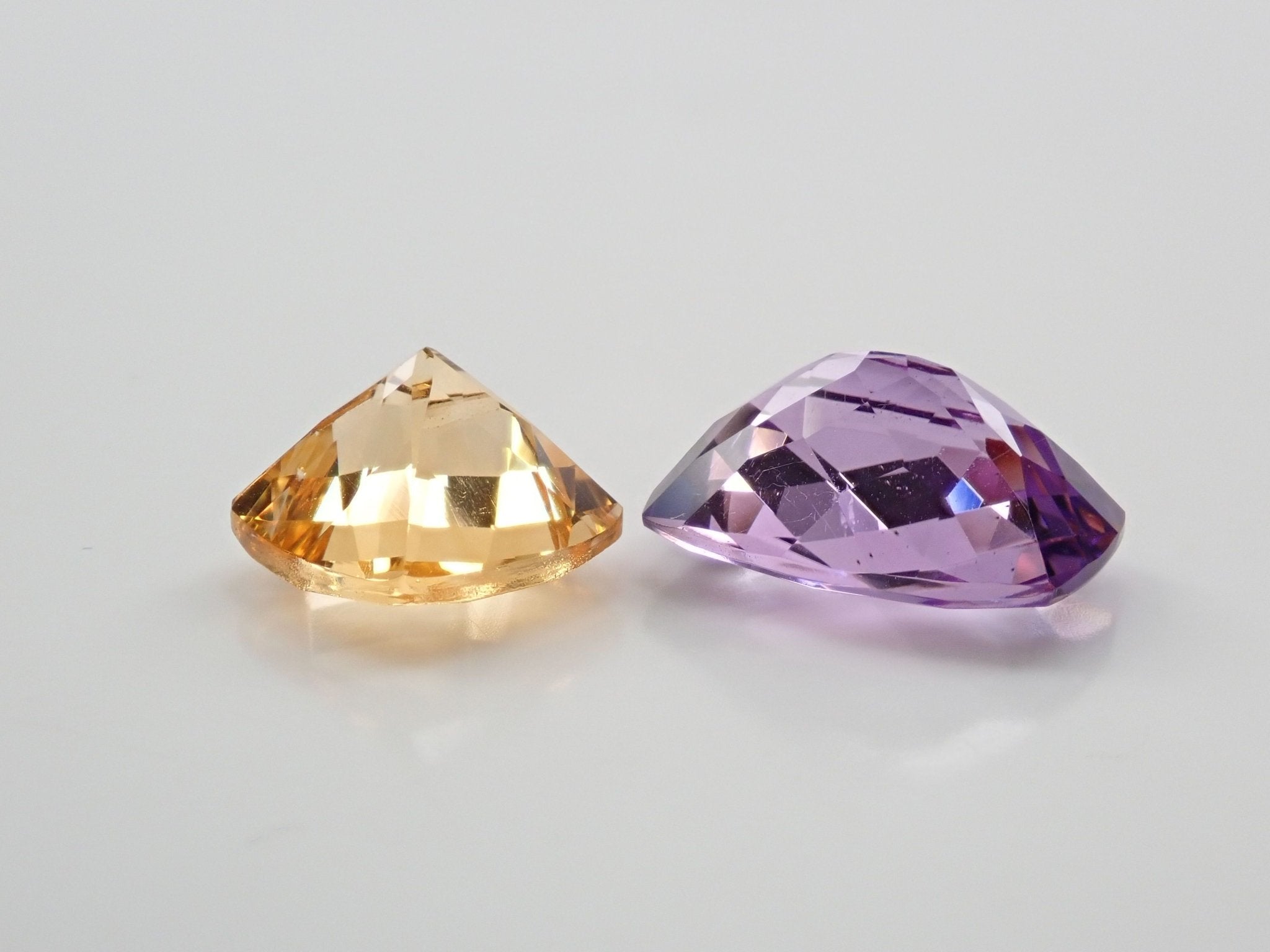 アメジスト 5.643ct・シトリン 4.008ct 2石セット - KARATZ STORE｜カラッツSTORE