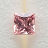 Padparadscha sapphire 0.086ct loose with DGL (princess cut)