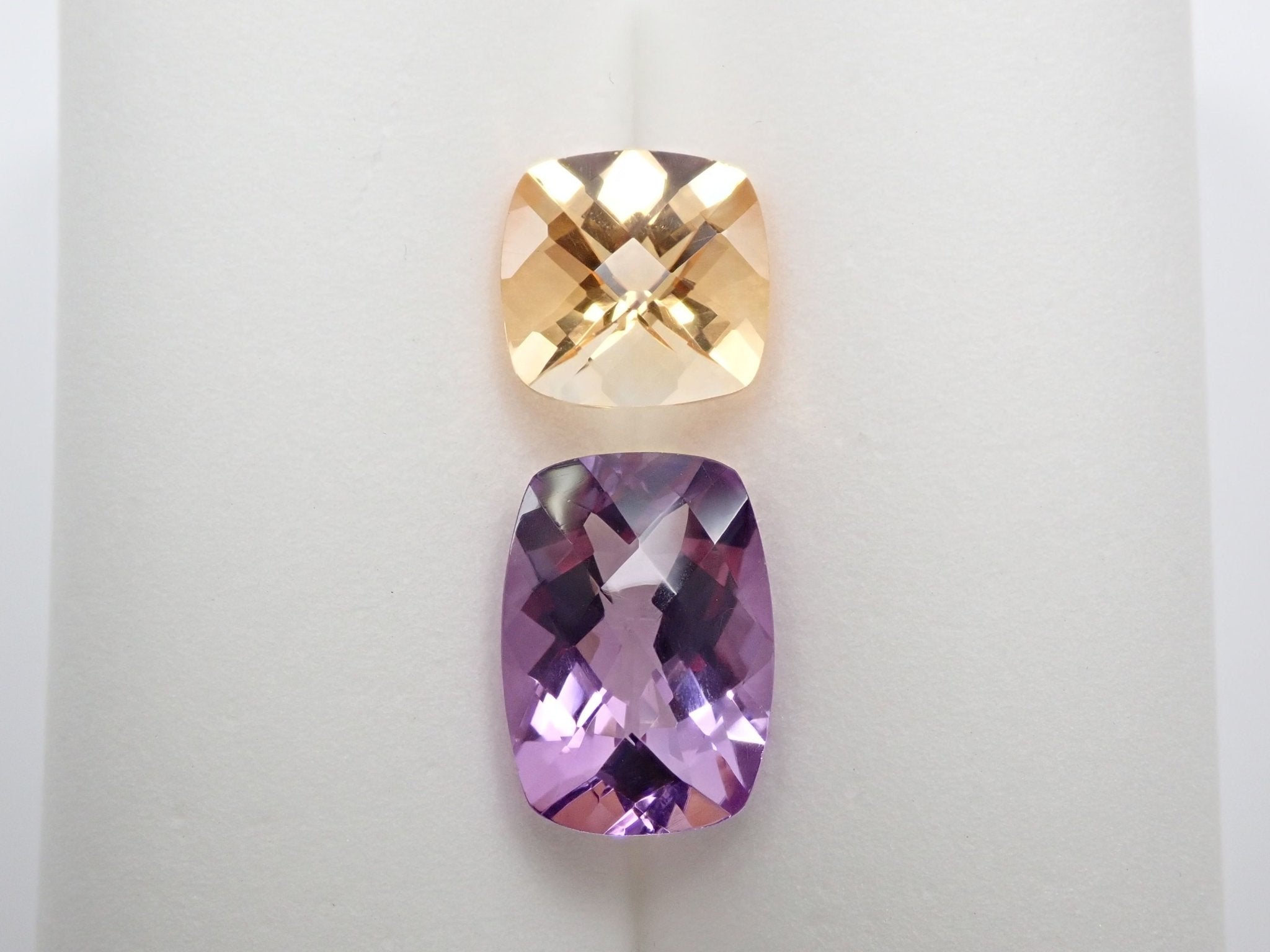 アメジスト 6.006ct・シトリン 3.738ct 2石セット - KARATZ STORE｜カラッツSTORE