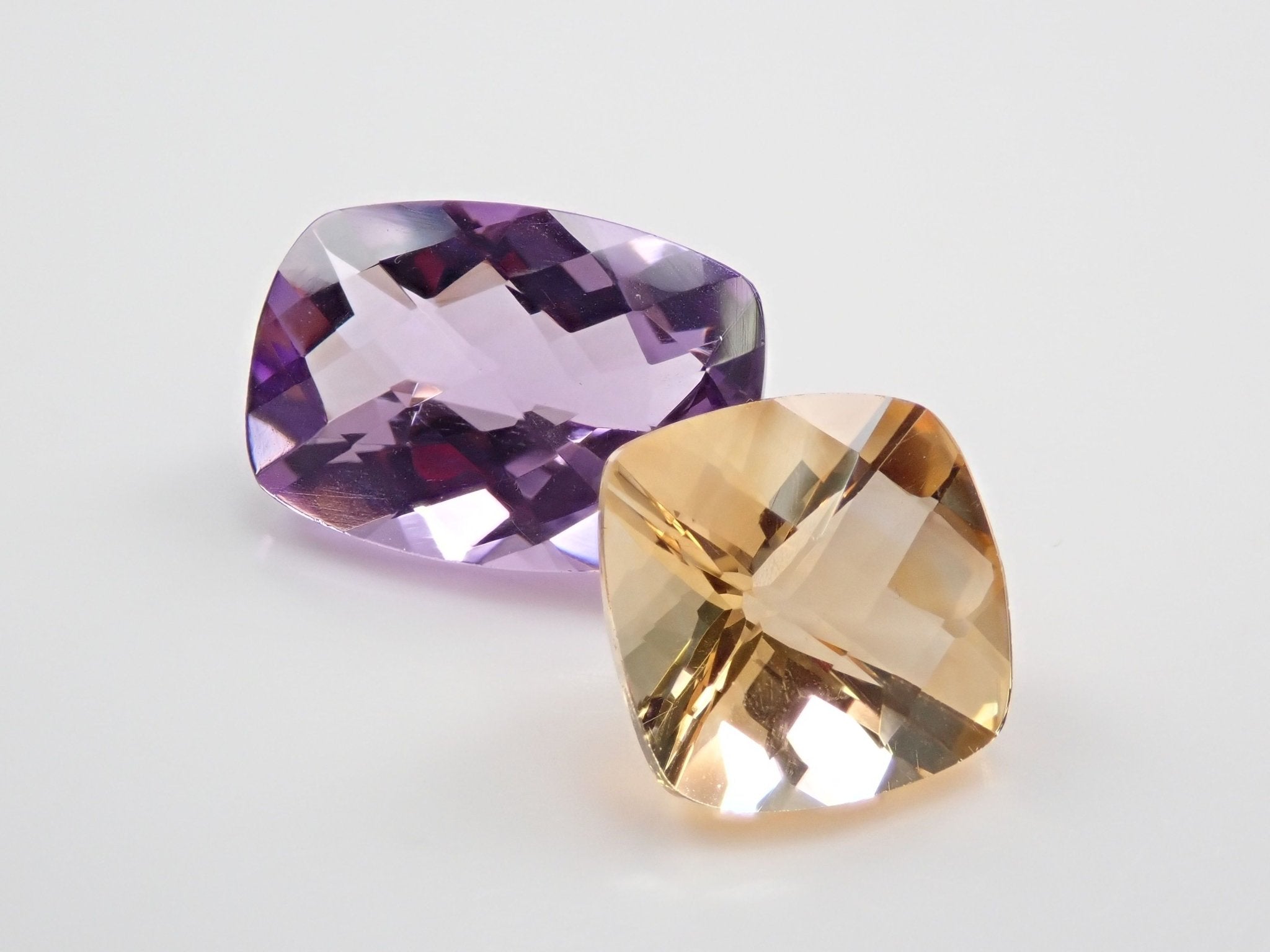 アメジスト 6.006ct・シトリン 3.738ct 2石セット - KARATZ STORE｜カラッツSTORE