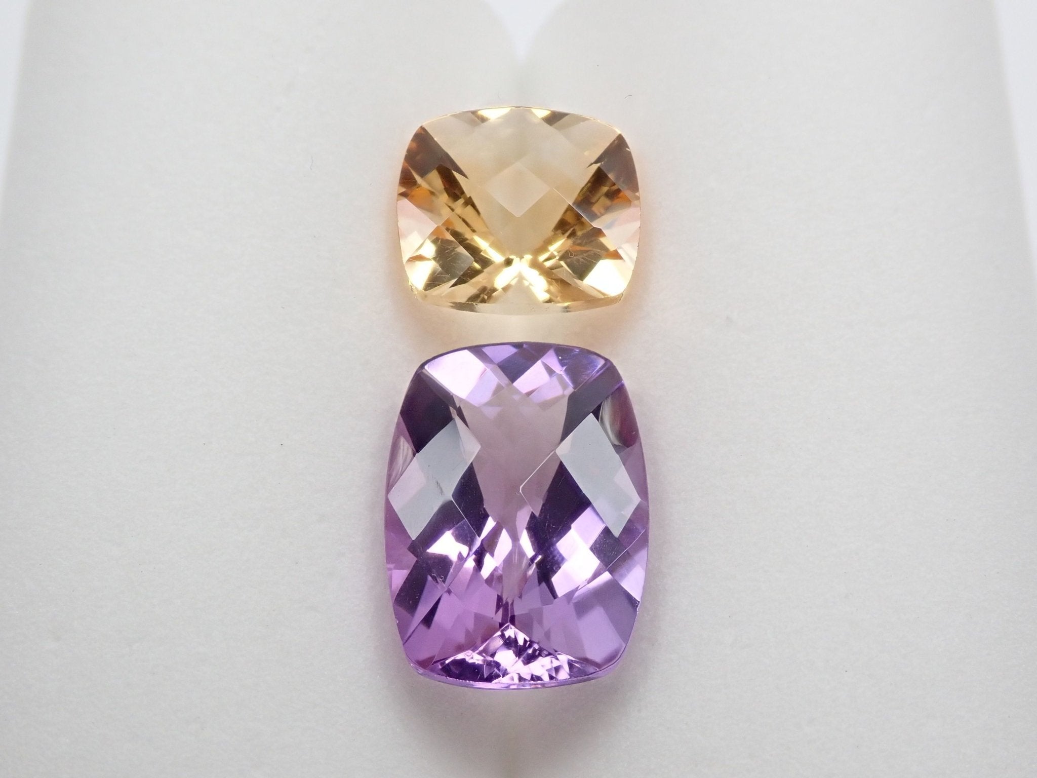 アメジスト 6.006ct・シトリン 3.738ct 2石セット - KARATZ STORE｜カラッツSTORE