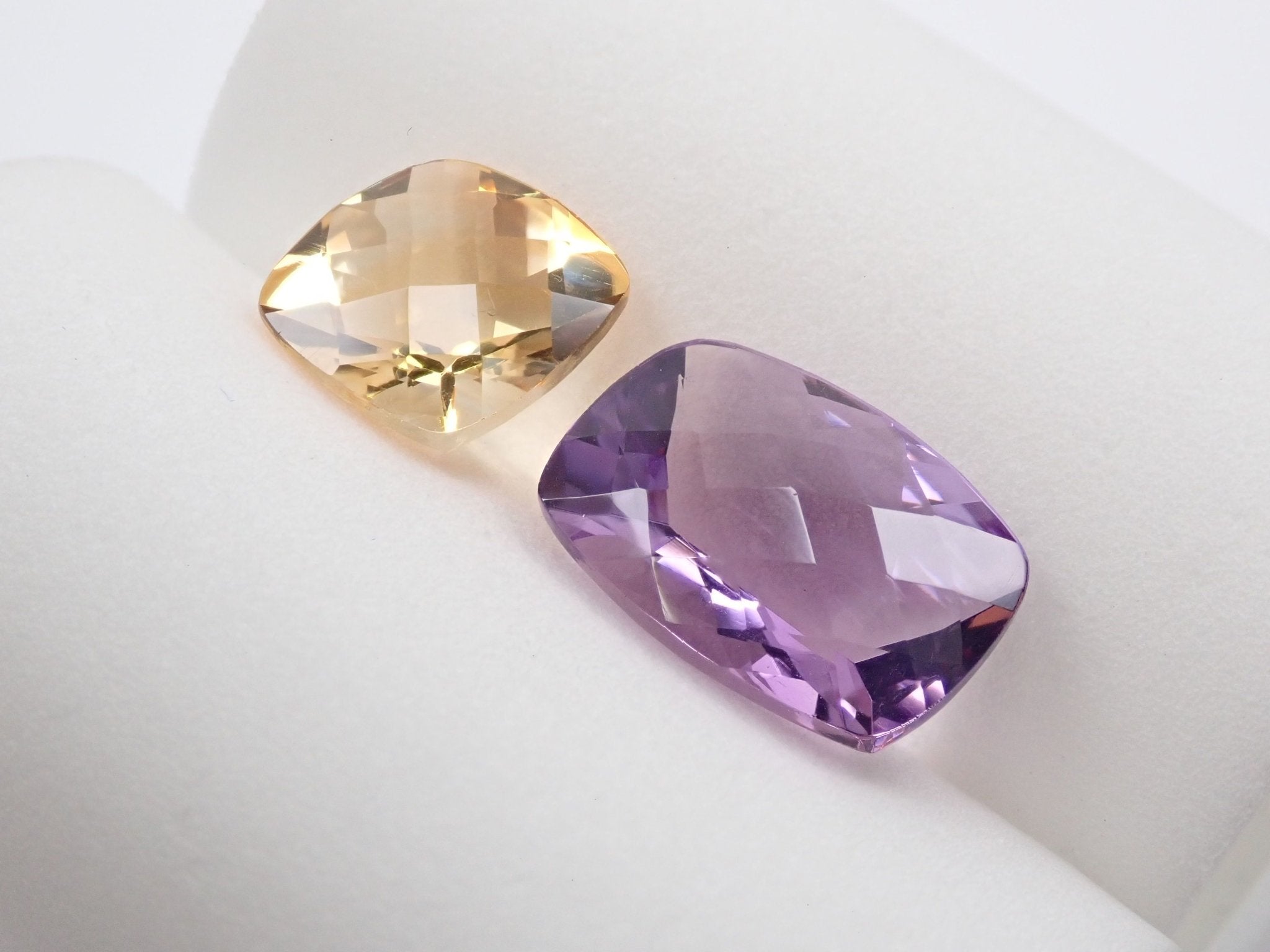 アメジスト 6.006ct・シトリン 3.738ct 2石セット - KARATZ STORE｜カラッツSTORE