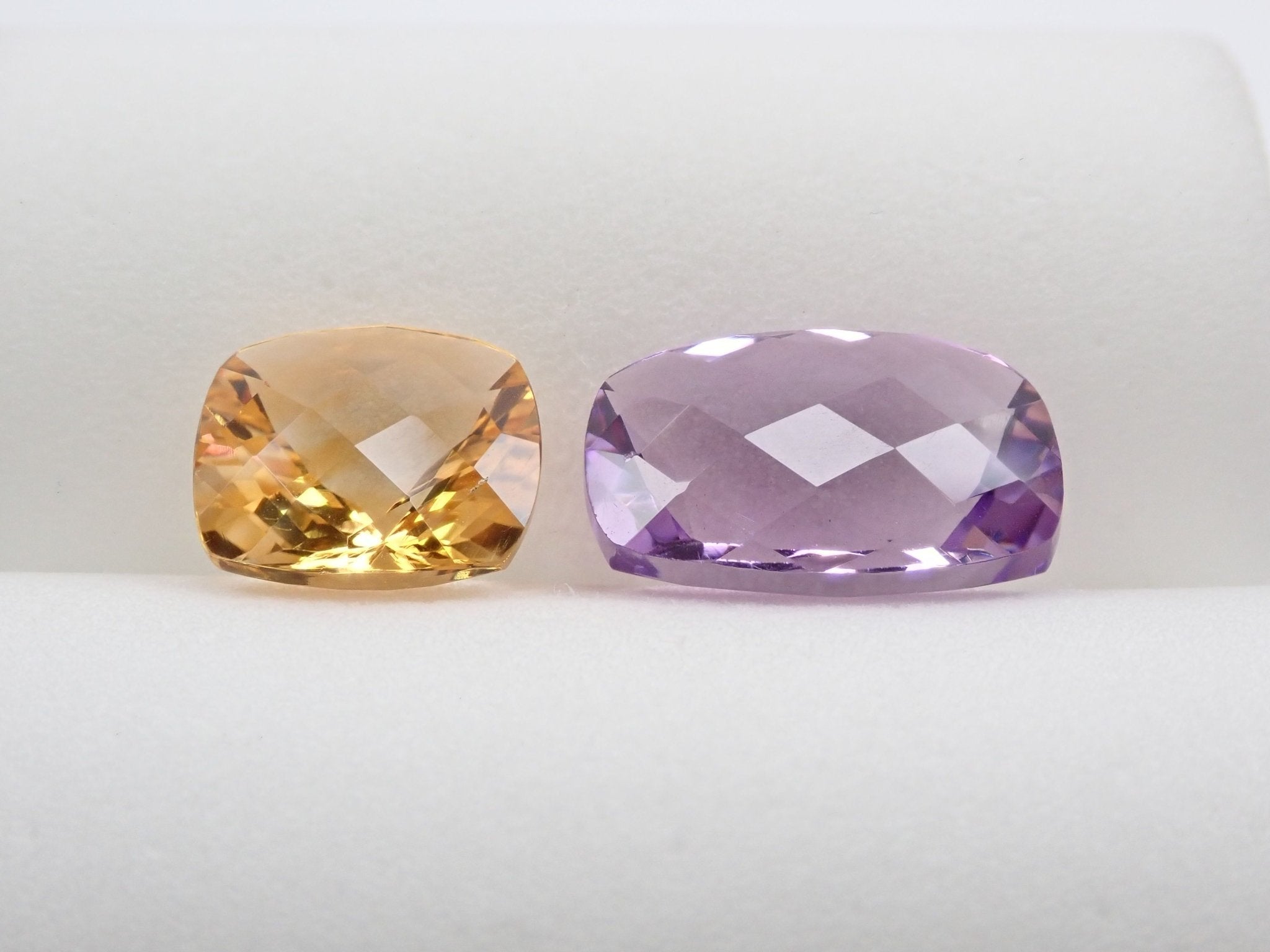 アメジスト 6.161ct、シトリン 3.805ct 2石セット - KARATZ STORE｜カラッツSTORE