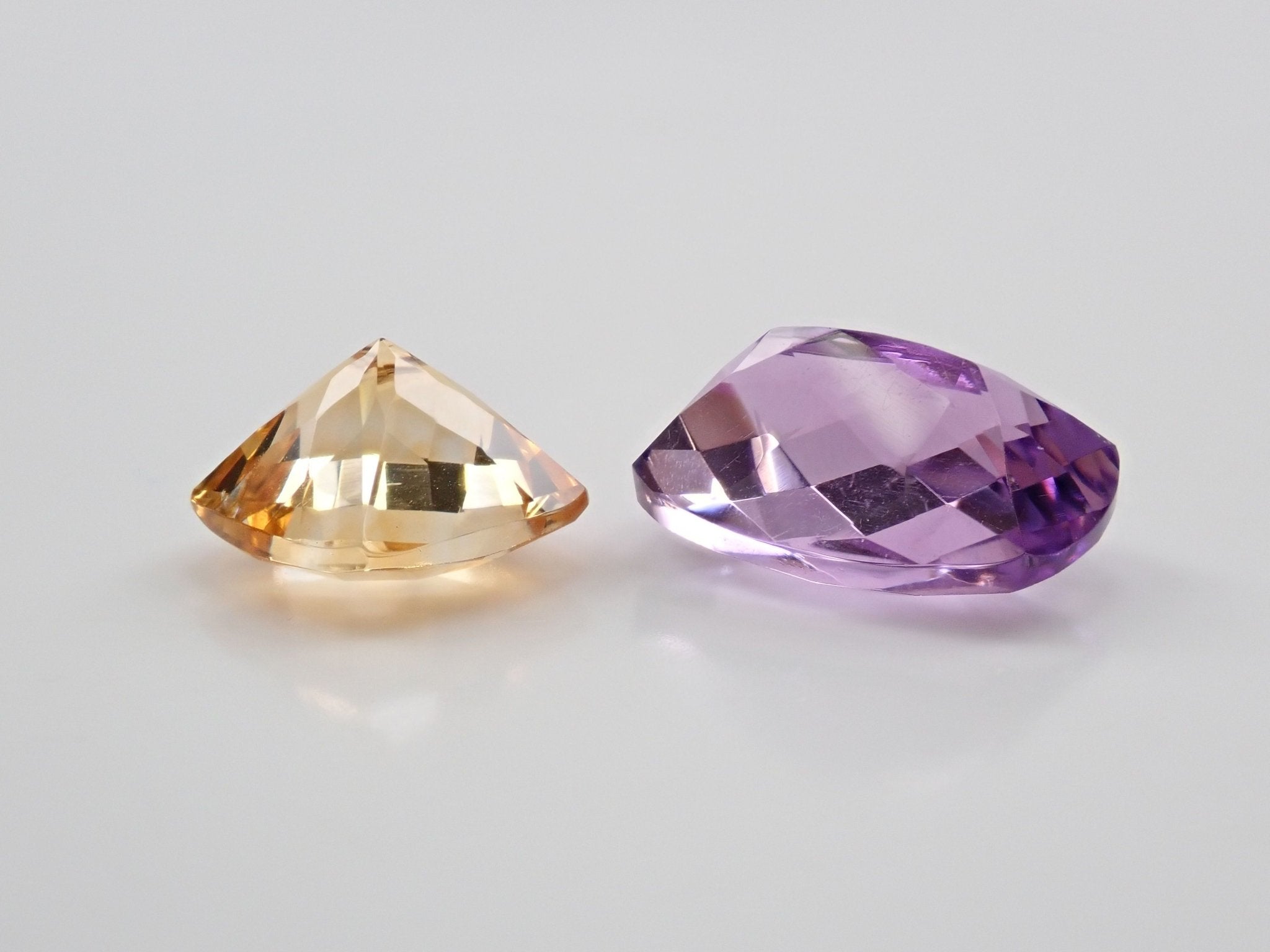 アメジスト 6.161ct、シトリン 3.805ct 2石セット - KARATZ STORE｜カラッツSTORE