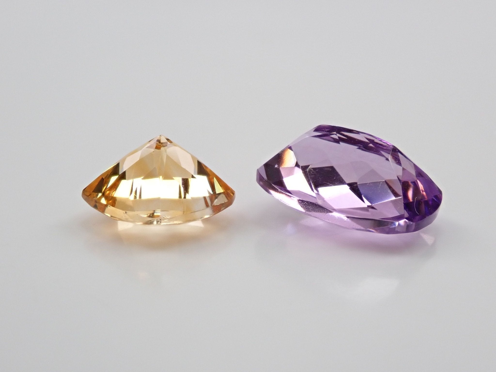 アメジスト 6.161ct、シトリン 3.805ct 2石セット - KARATZ STORE｜カラッツSTORE