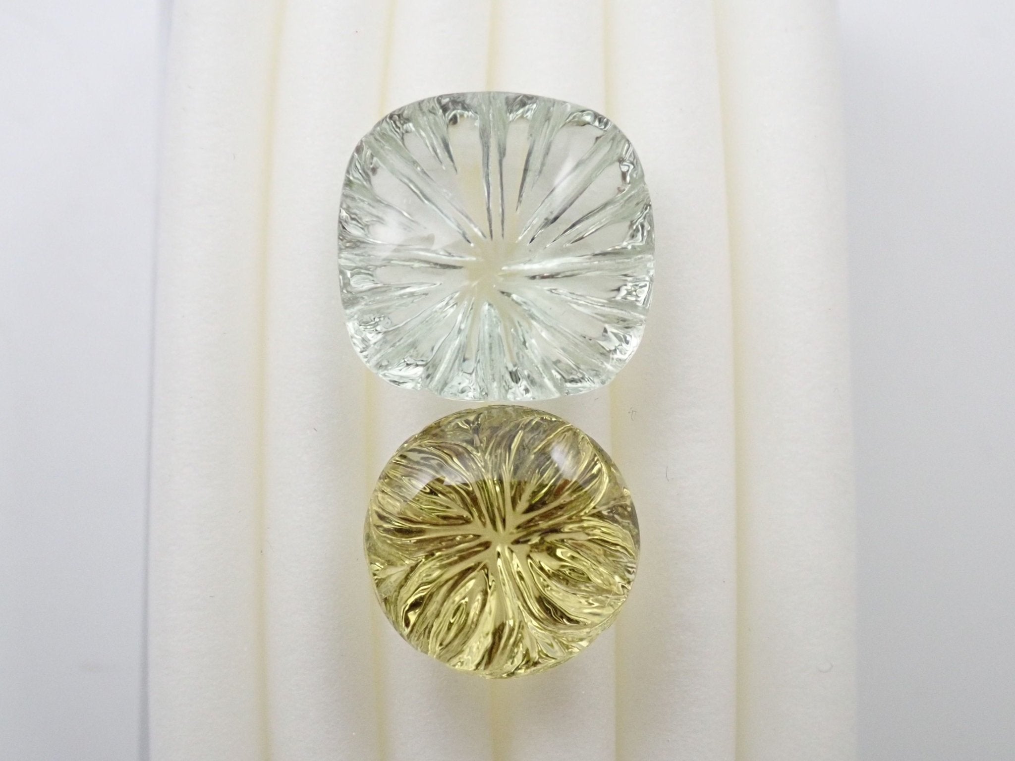 レモンクォーツ 6.27ct・グリーンアメジスト 9.75ct 2石セット - KARATZ STORE｜カラッツSTORE