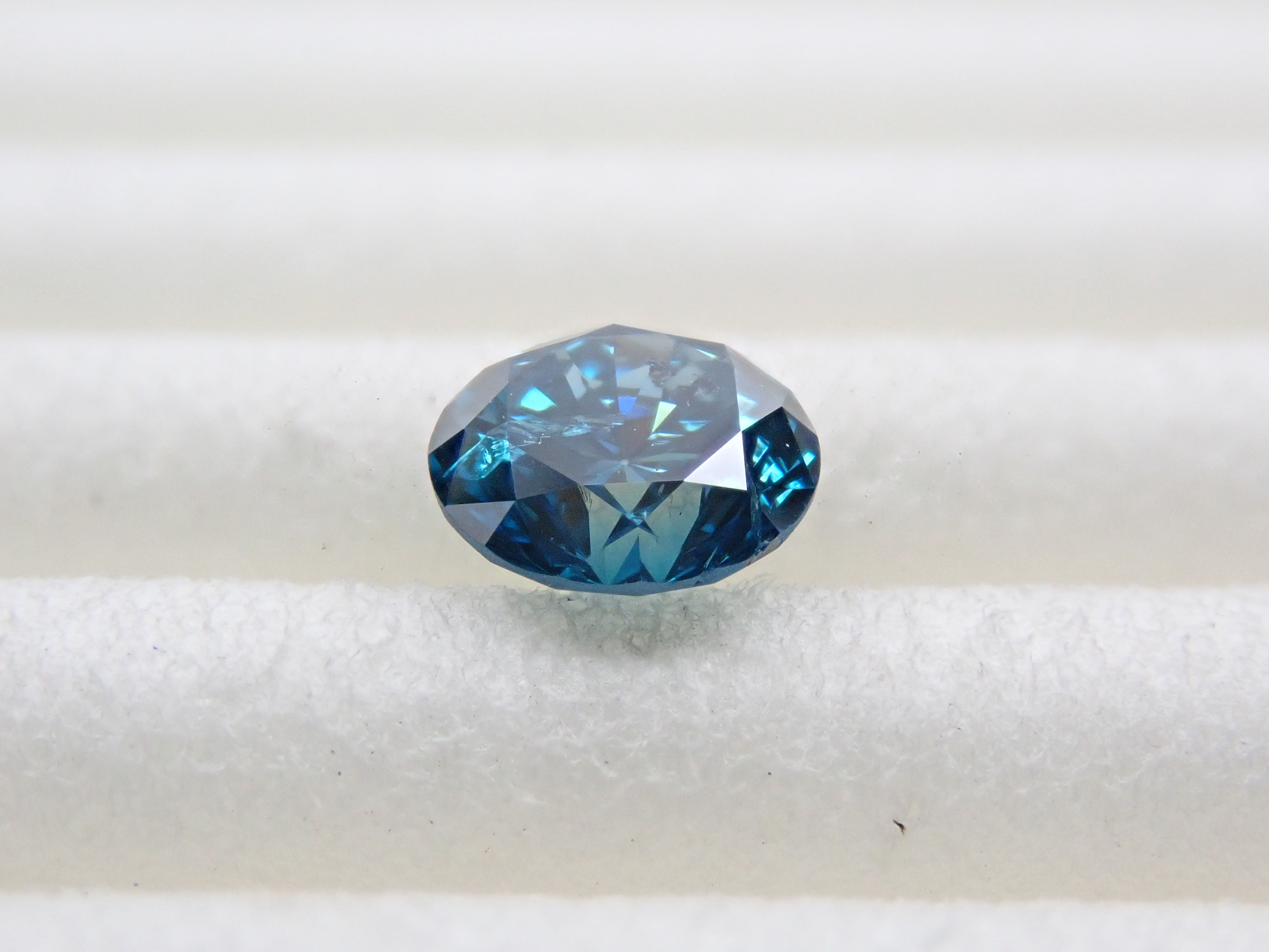 Blue Diamond (Treatment) 0.304ct Loose (Treted FANCY DEEP GREEN BLUE, I1)