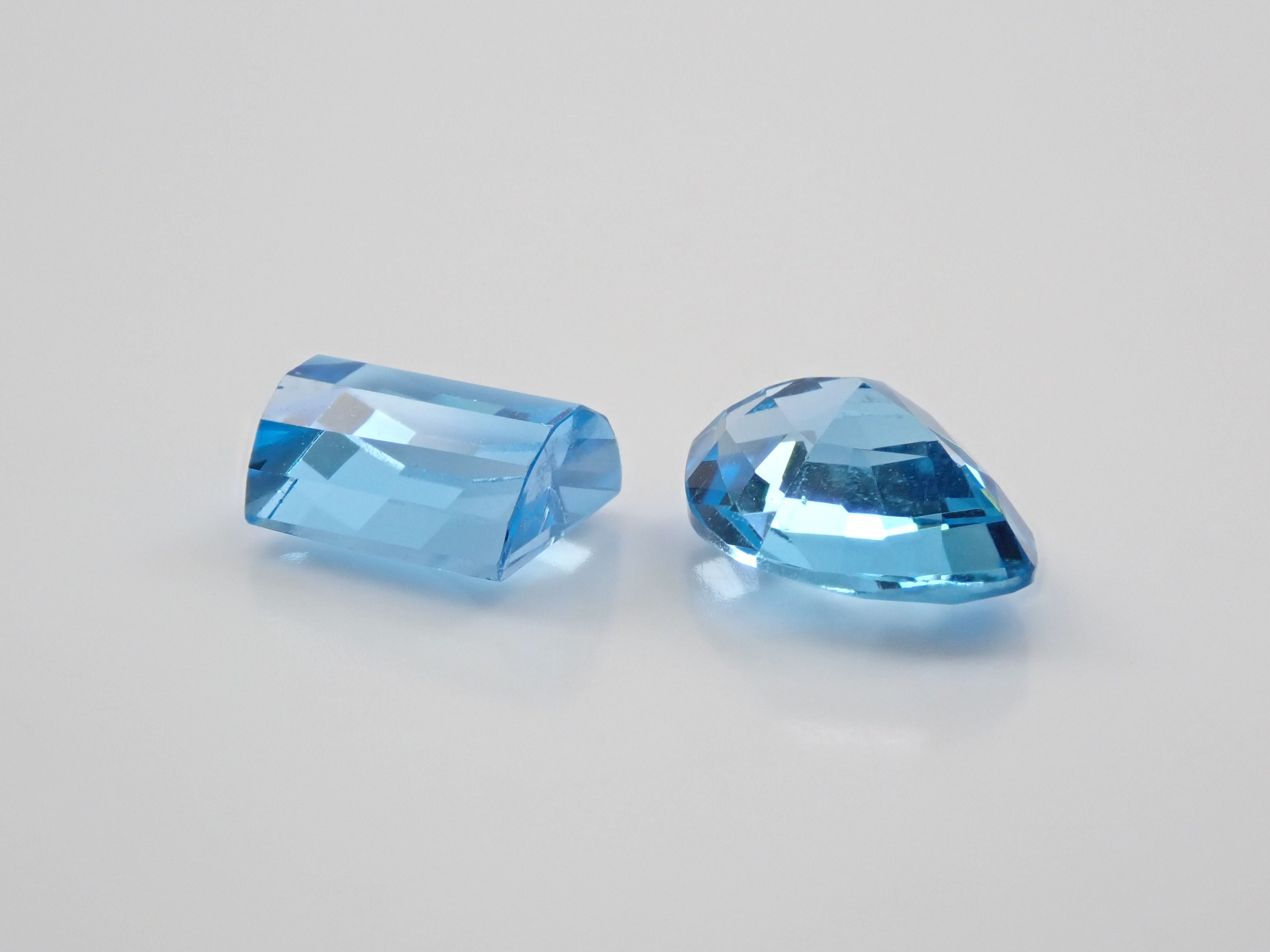 Swiss blue topaz 4.057ct loose