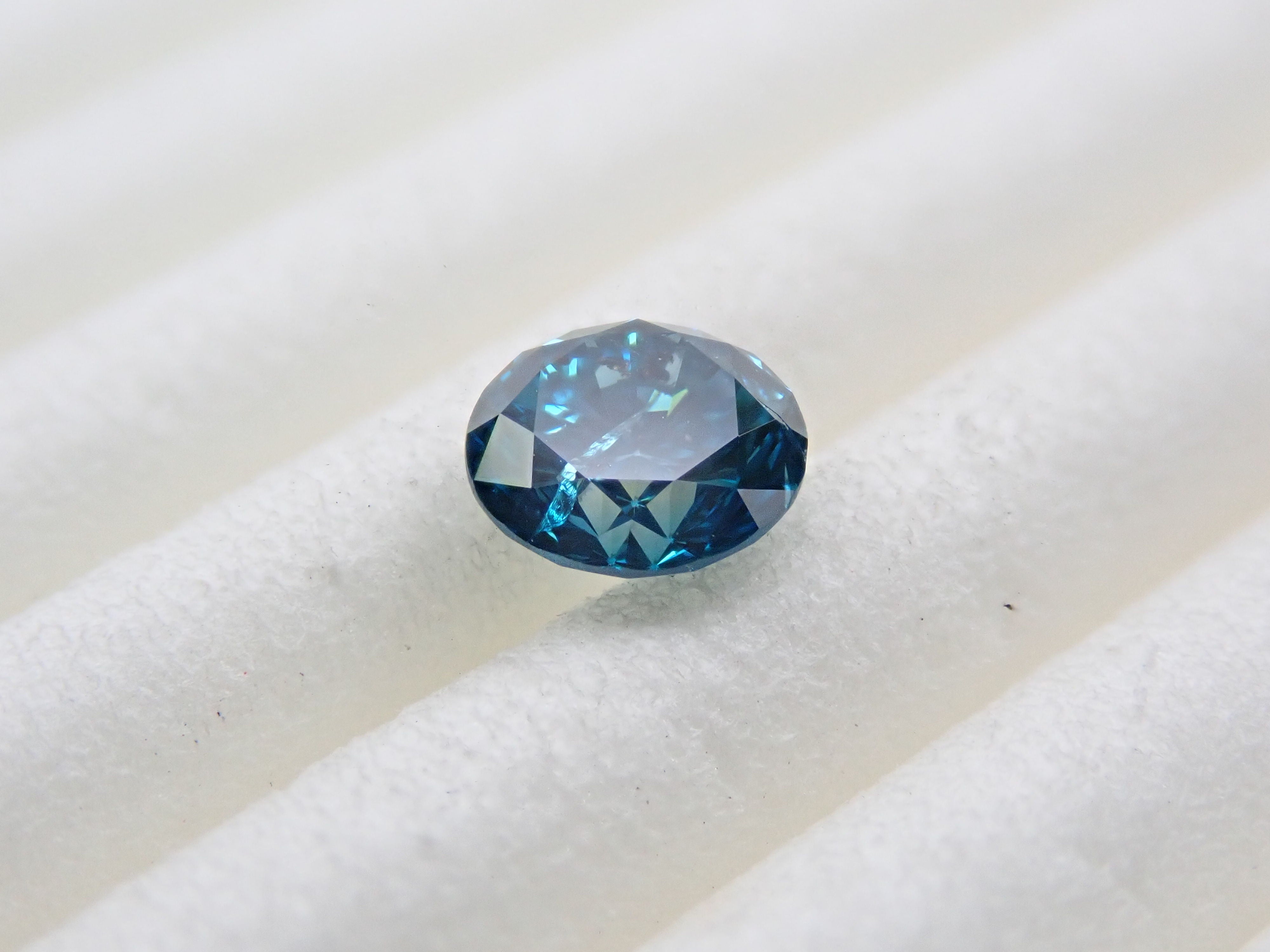 Blue Diamond (Treatment) 0.304ct Loose (Treted FANCY DEEP GREEN BLUE, I1)