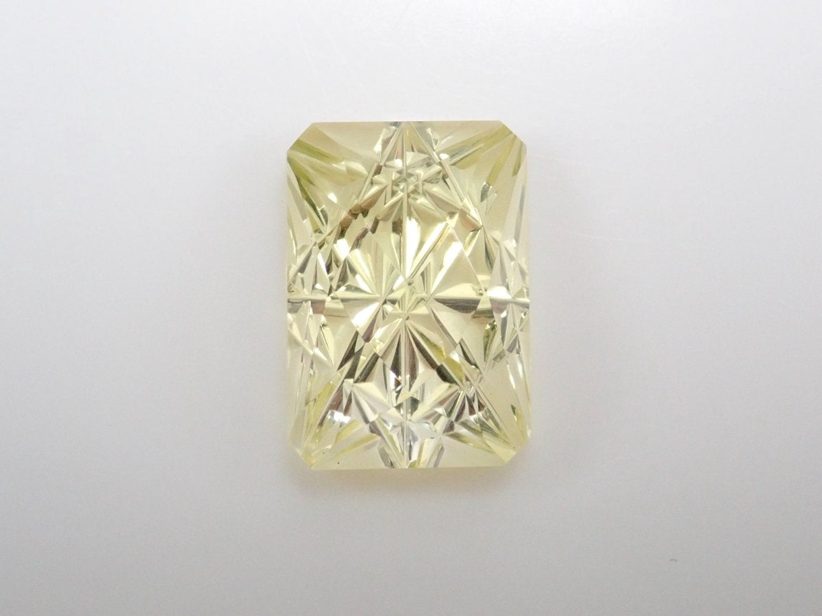 [Koshu Precious Stone Kiriko] Bicolor Lemon Quartz 7.180ct Loose Color with Patch