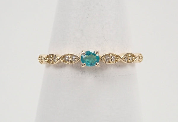 K18ブラジル産パライバトルマリン0.09ct リング