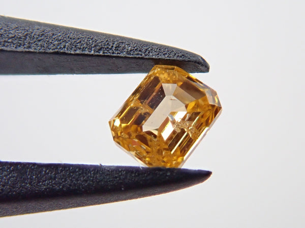 Yellow diamond 0.087ct loose (FANCY INTENSE ORANGY YELLOW, I1)