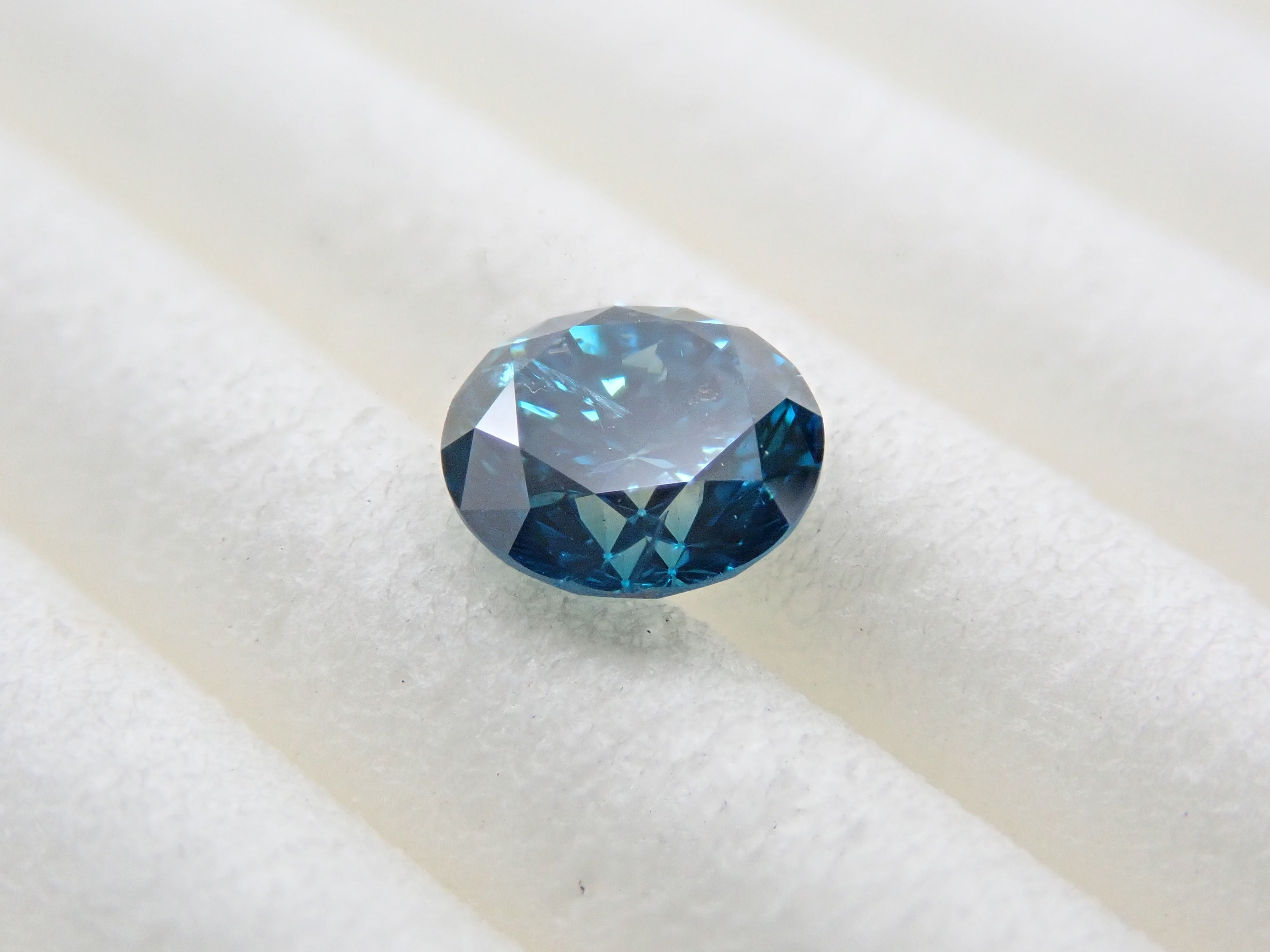 Blue Diamond (Treatment) 0.304ct Loose (Treted FANCY DEEP GREEN BLUE, I1)