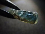 Green sapphire loose 1.517ct, raw stone 2.111ct set