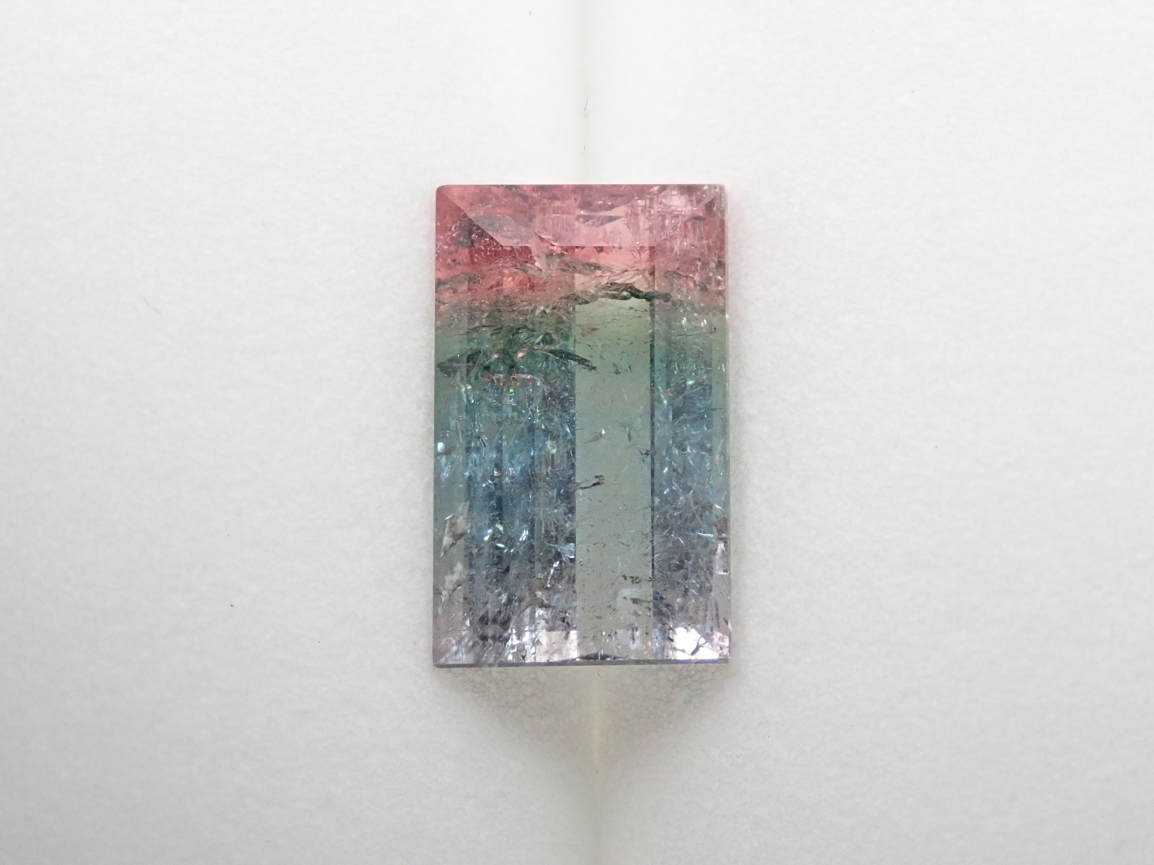 Bicolor tourmaline 3.977ct loose