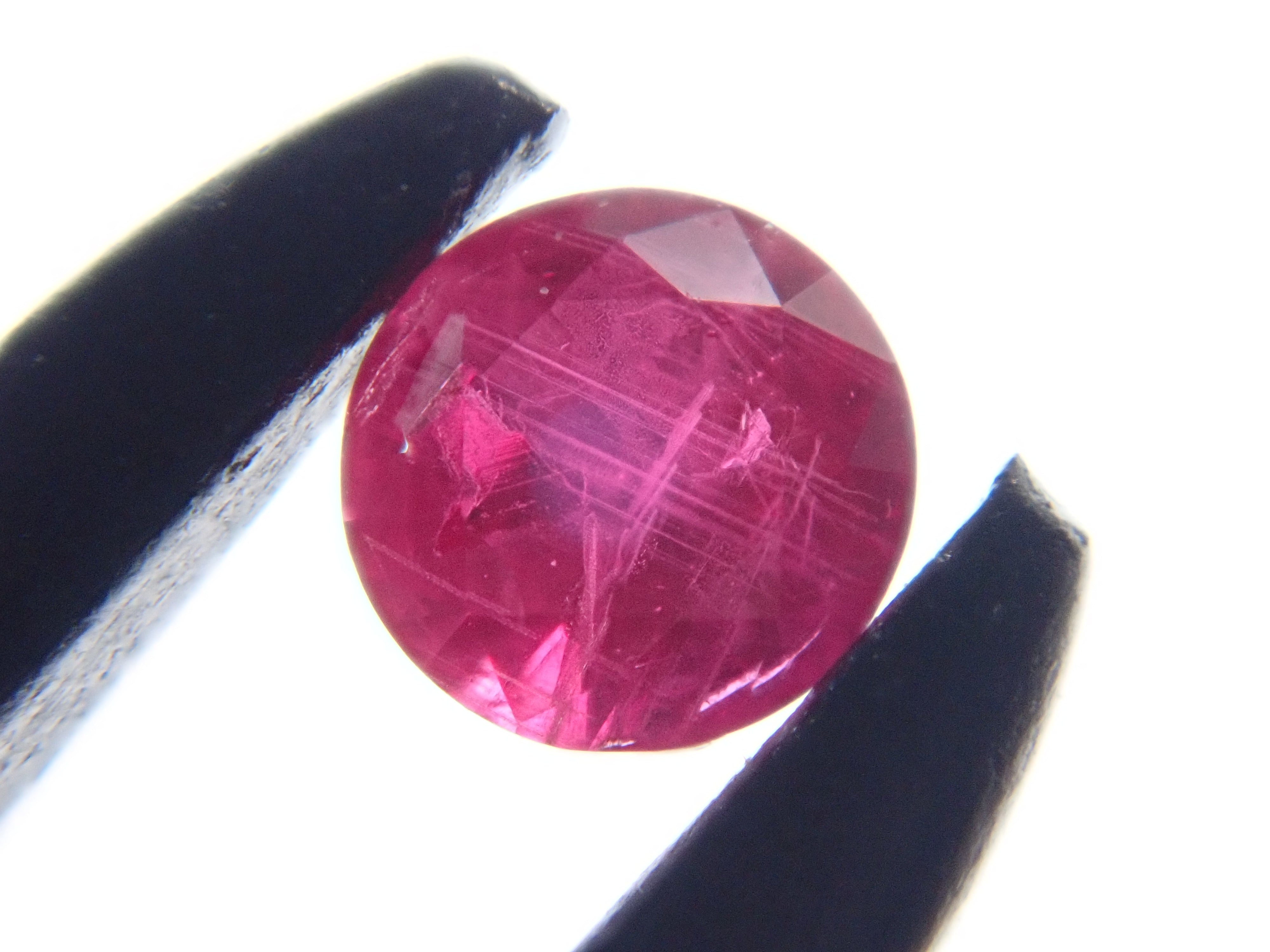 Ruby from Greenland 2.3mm/0.054ct loose with certificate