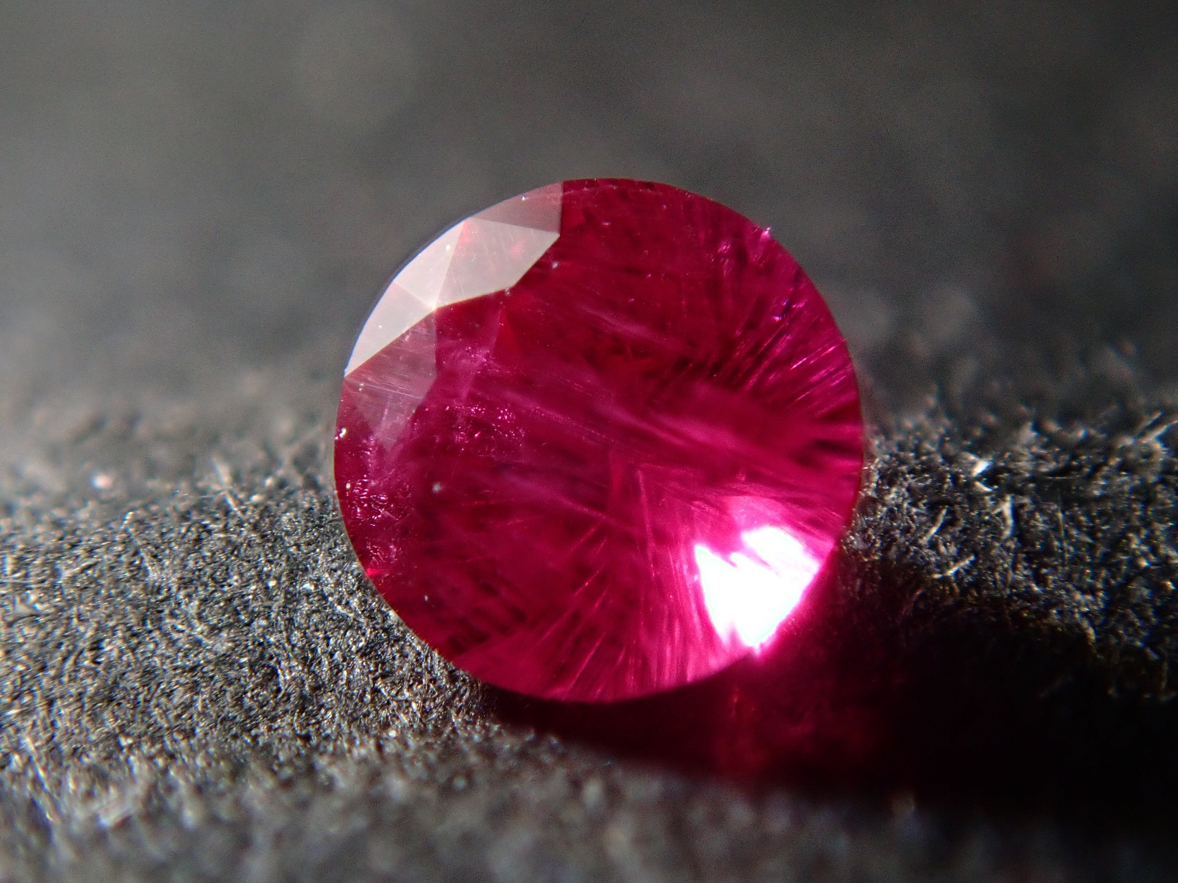 Ruby from Greenland 2.3mm/0.056ct loose with certificate