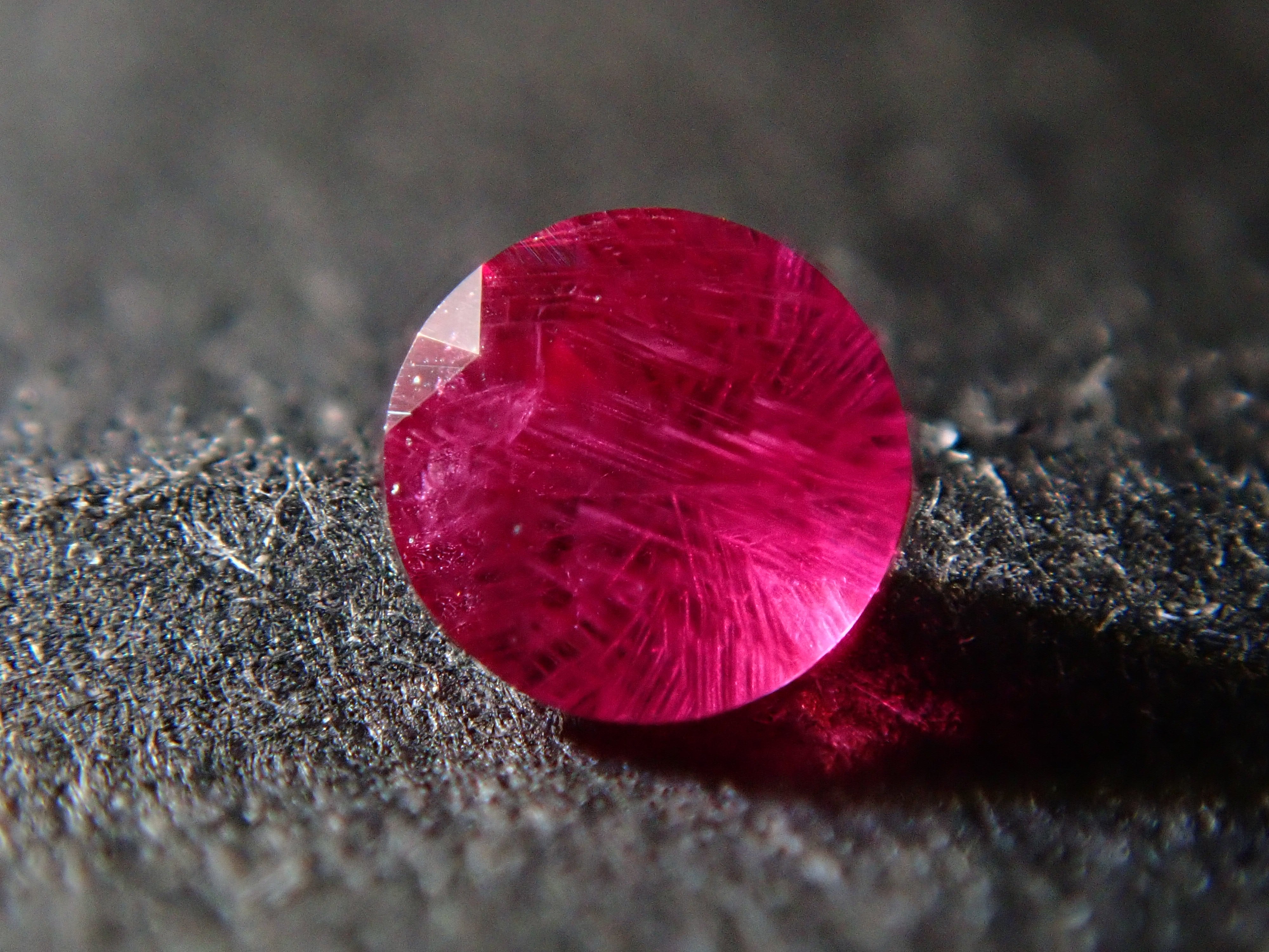 Ruby from Greenland 2.3mm/0.056ct loose with certificate