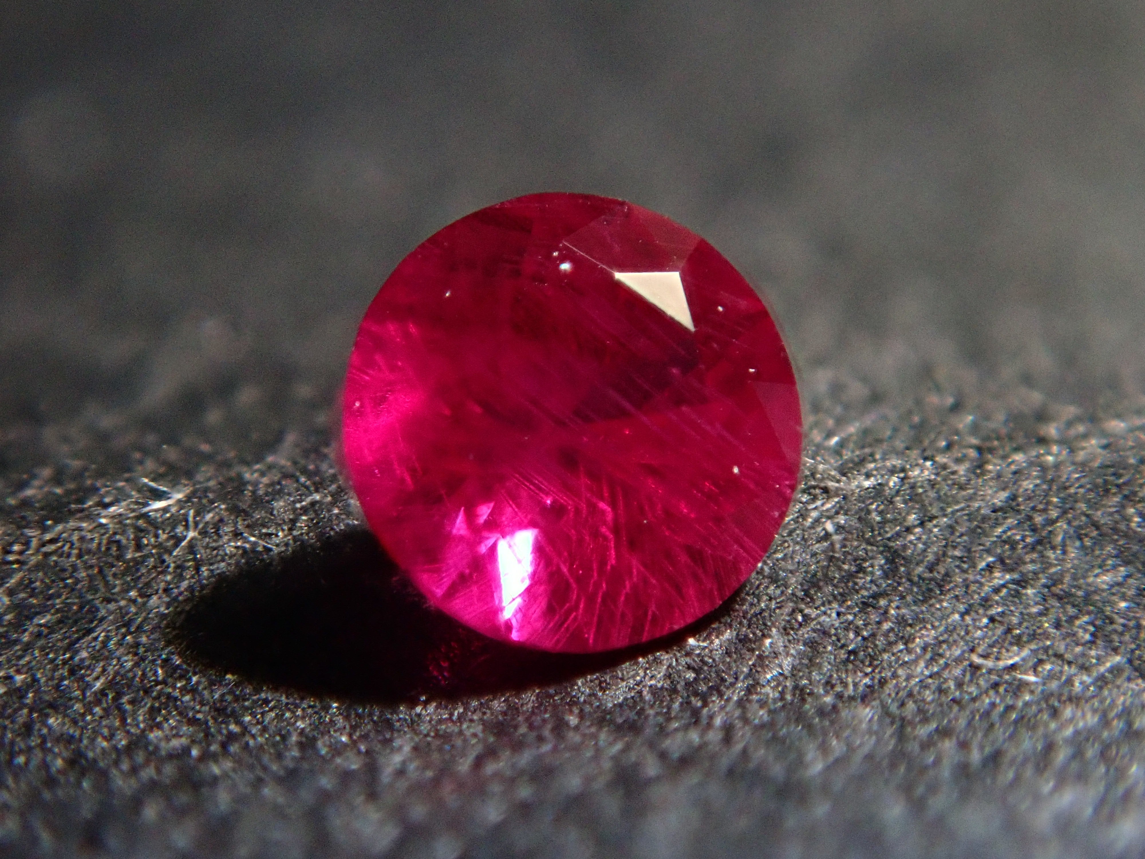 Ruby from Greenland 2.3mm/0.056ct loose with certificate