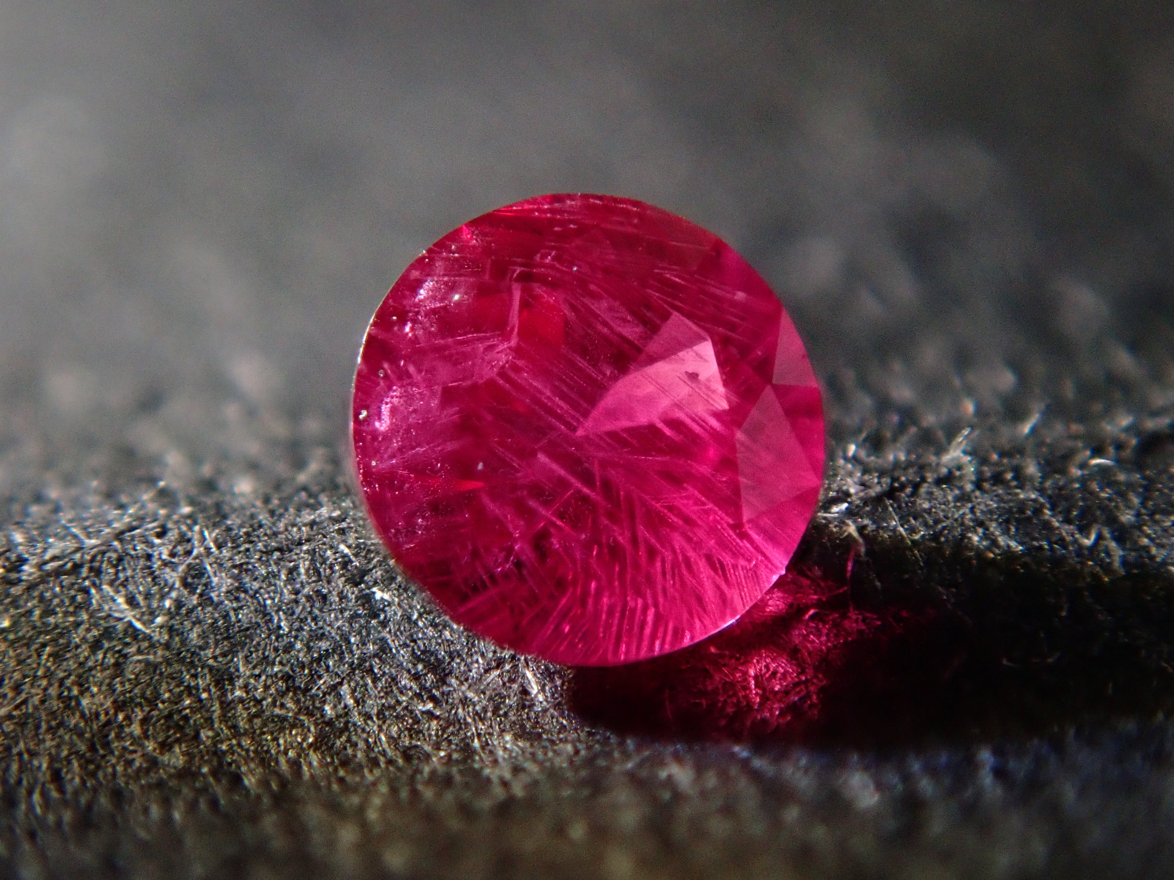 Ruby from Greenland 2.3mm/0.056ct loose with certificate