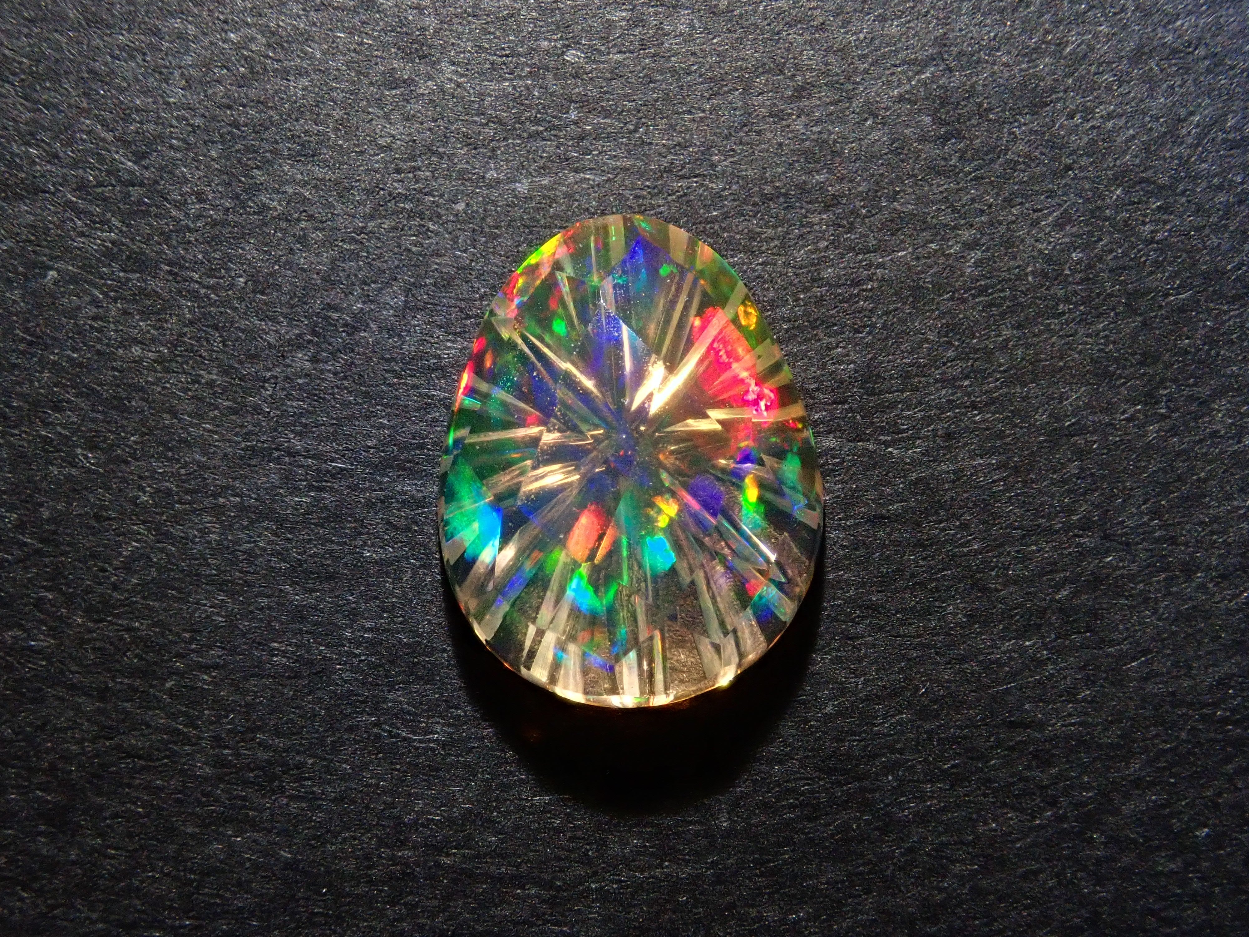 【甲州貴石切子】メキシコ産ファイアオパール 1.318ct《コラボ》ルース ワッペン付