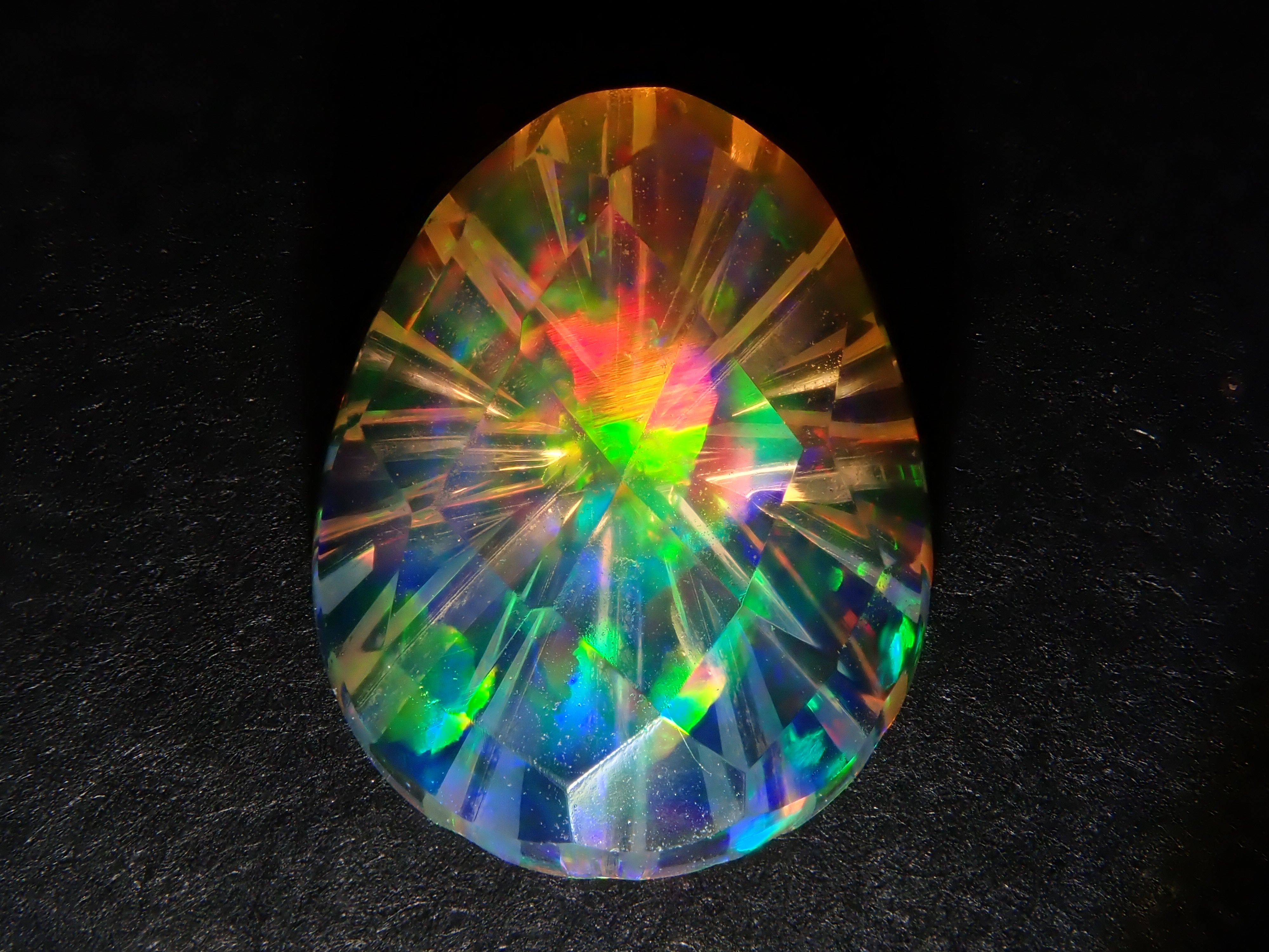 【甲州貴石切子】メキシコ産ファイアオパール 1.318ct《コラボ》ルース ワッペン付