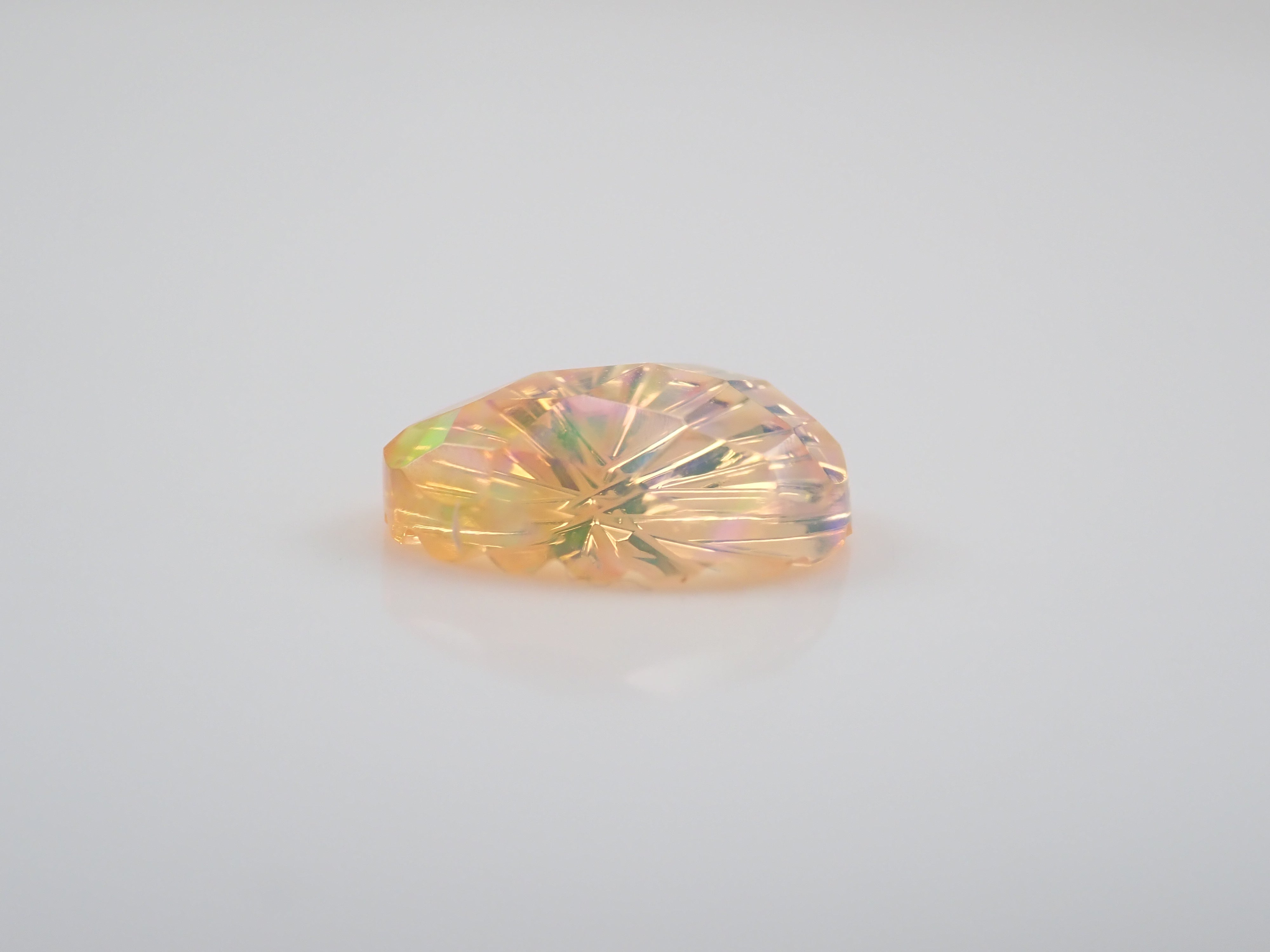 【甲州貴石切子】メキシコ産ファイアオパール 1.318ct《コラボ》ルース ワッペン付