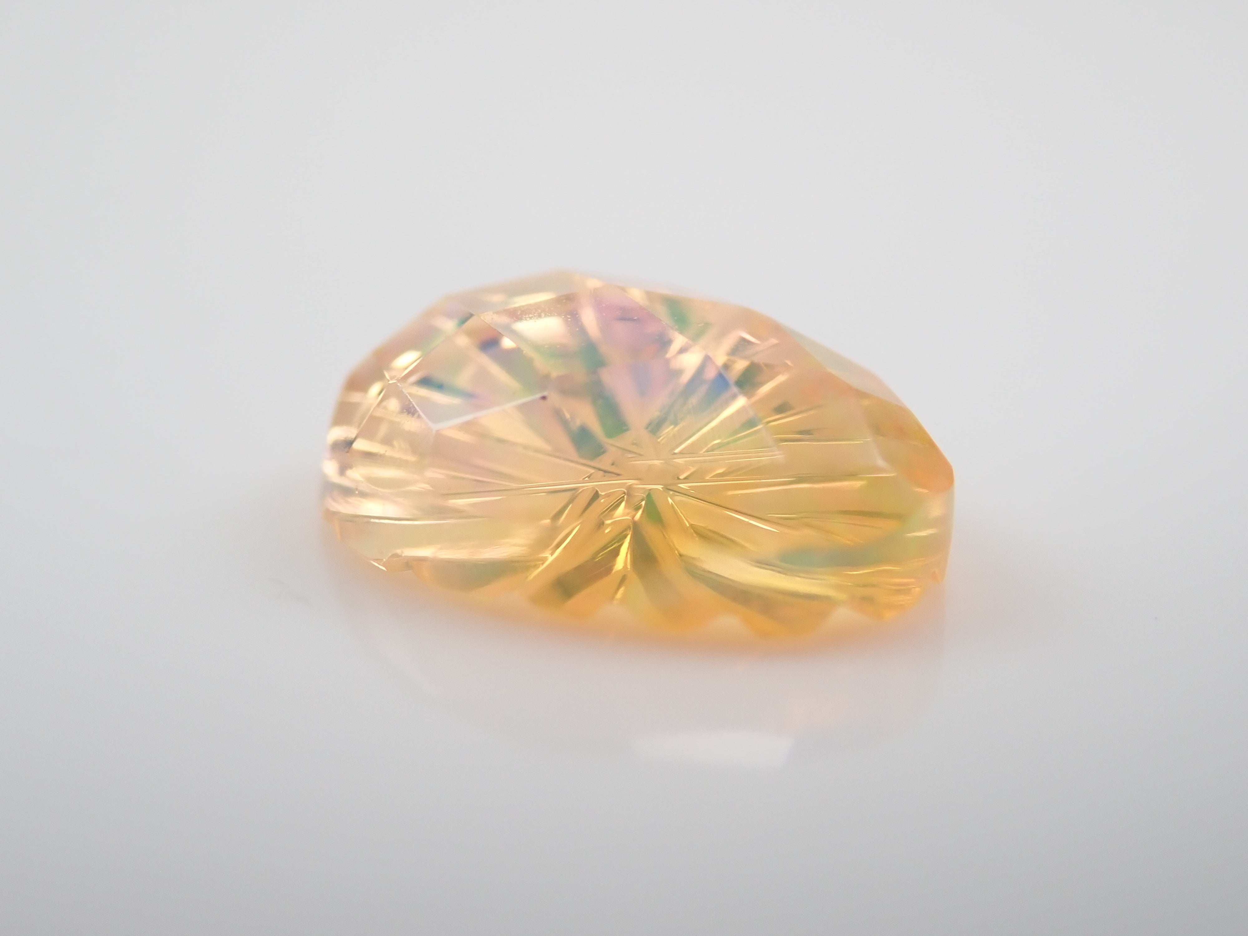 【甲州貴石切子】メキシコ産ファイアオパール 1.318ct《コラボ》ルース ワッペン付