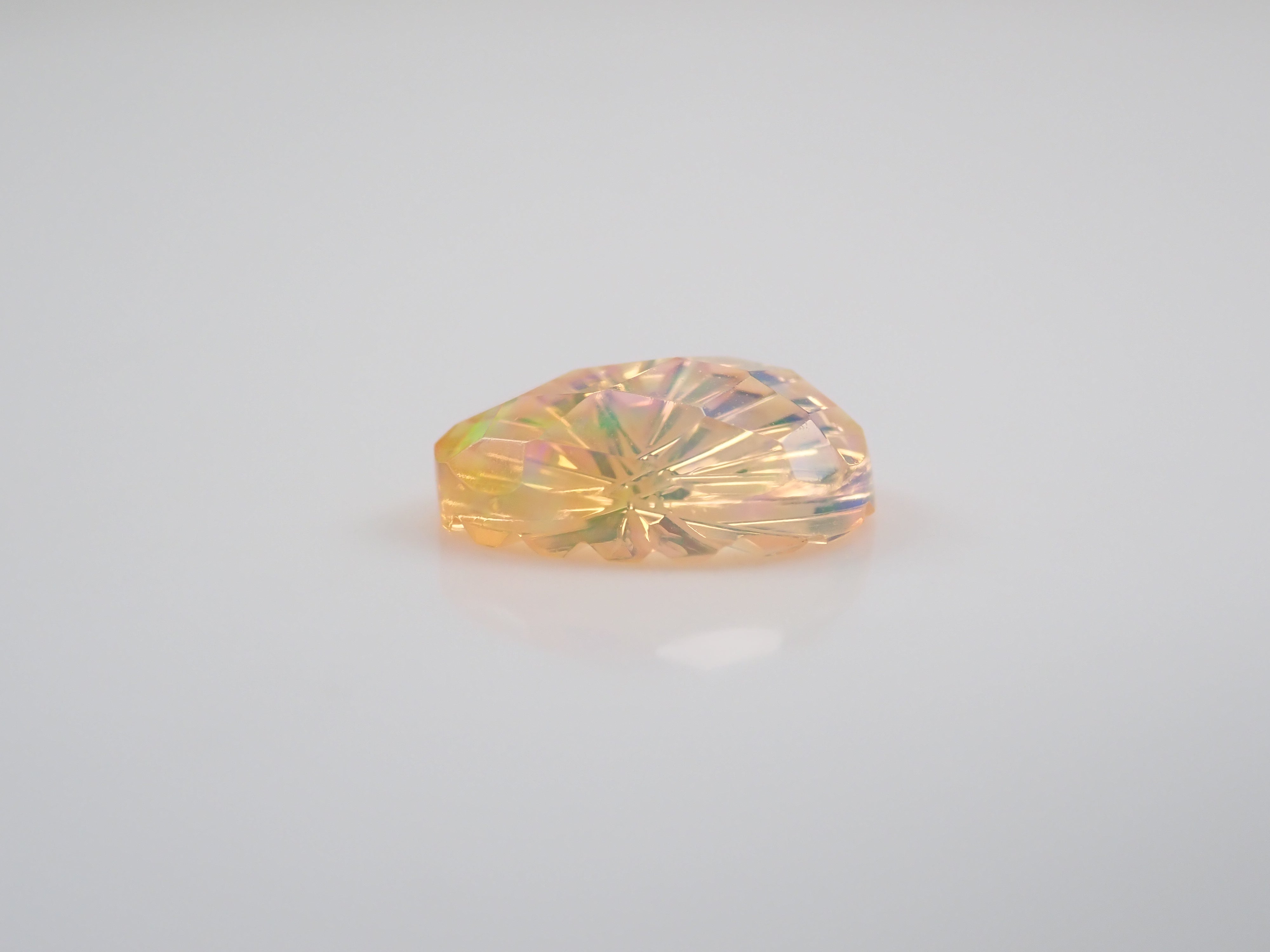 【甲州貴石切子】メキシコ産ファイアオパール 1.318ct《コラボ》ルース ワッペン付