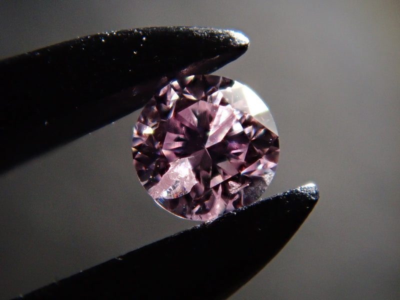 ピンクダイヤルース 0.119ct Light Purplish Pink綾ジュエリー