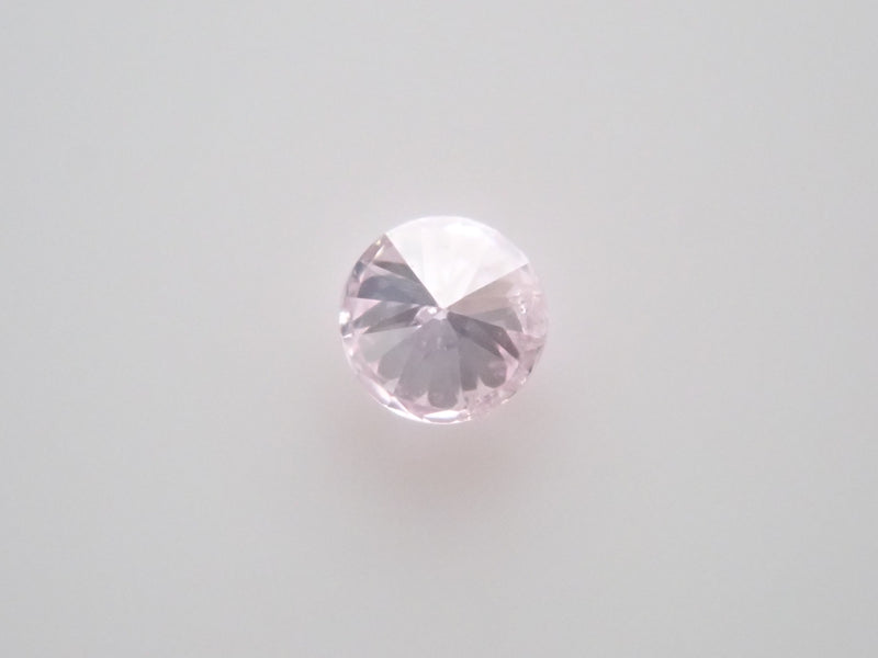 ファンシーライトパープリッシュピンクダイヤモンド 2mm/0.039ctルース(FANCY LIGHT PURPLISH PINK, I-1)