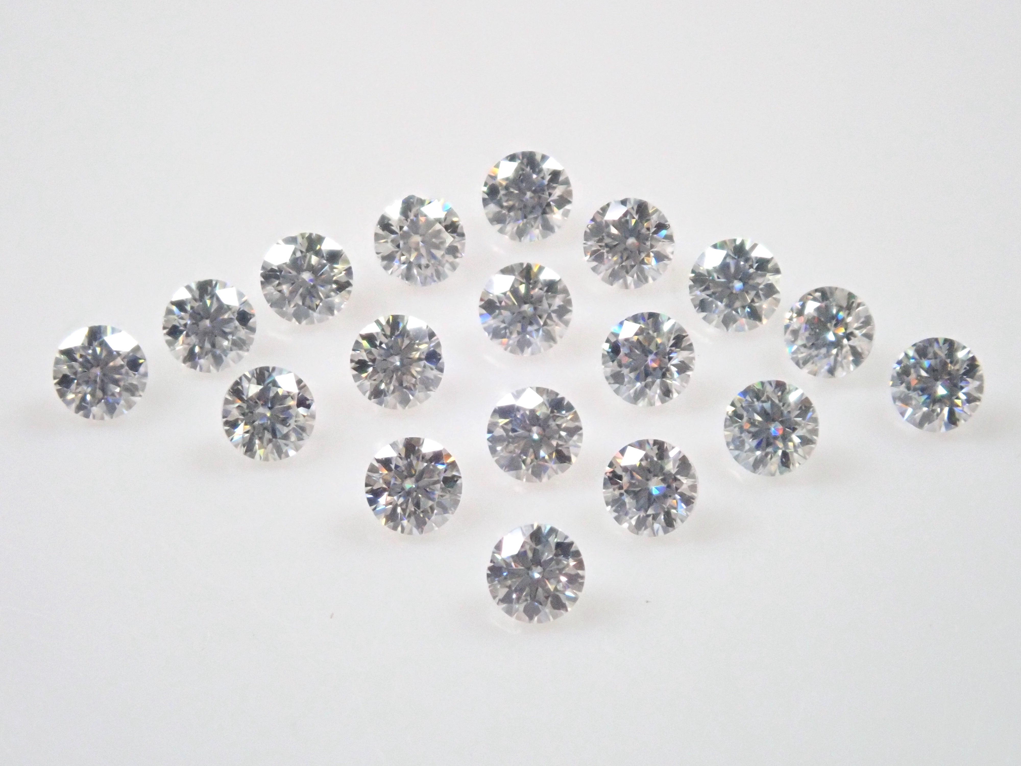 Synthetic moissanite 2 stones loose (2mm, H&amp;C)《Multiple purchase discount available》