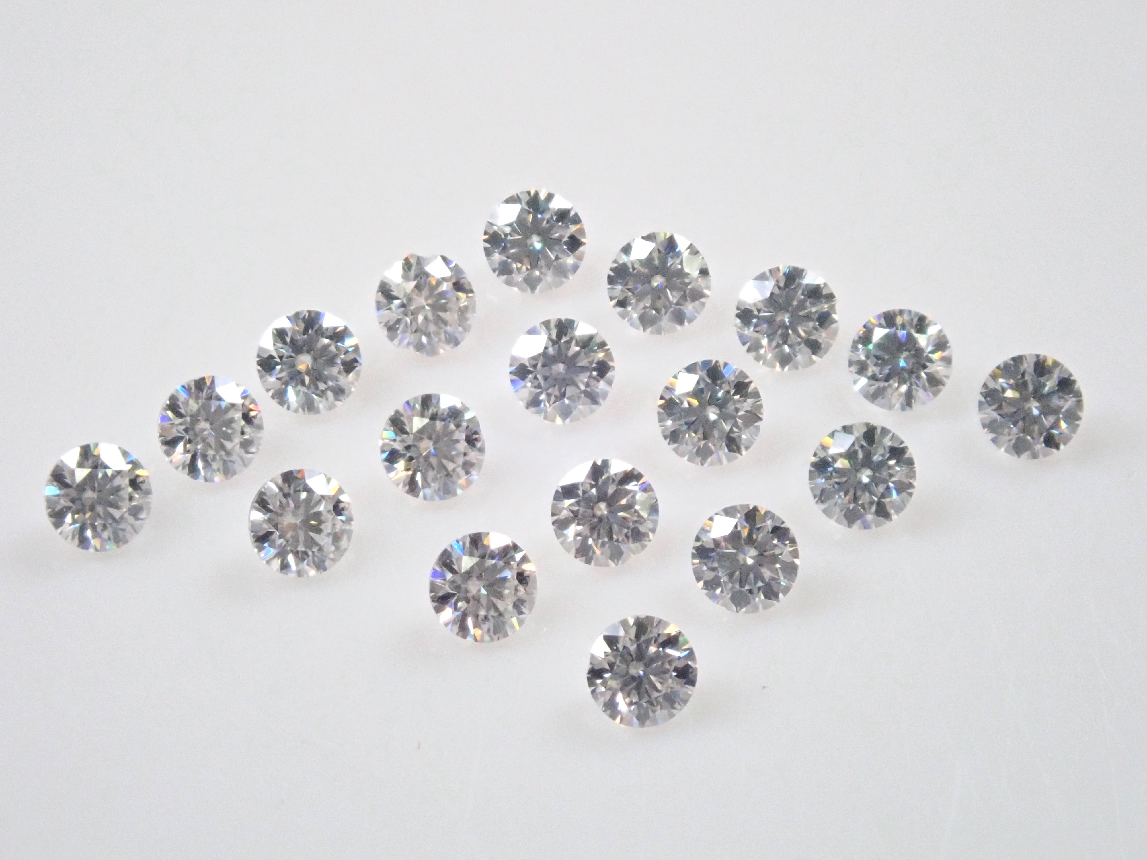 Synthetic moissanite 2 stones loose (2mm, H&amp;C)《Multiple purchase discount available》