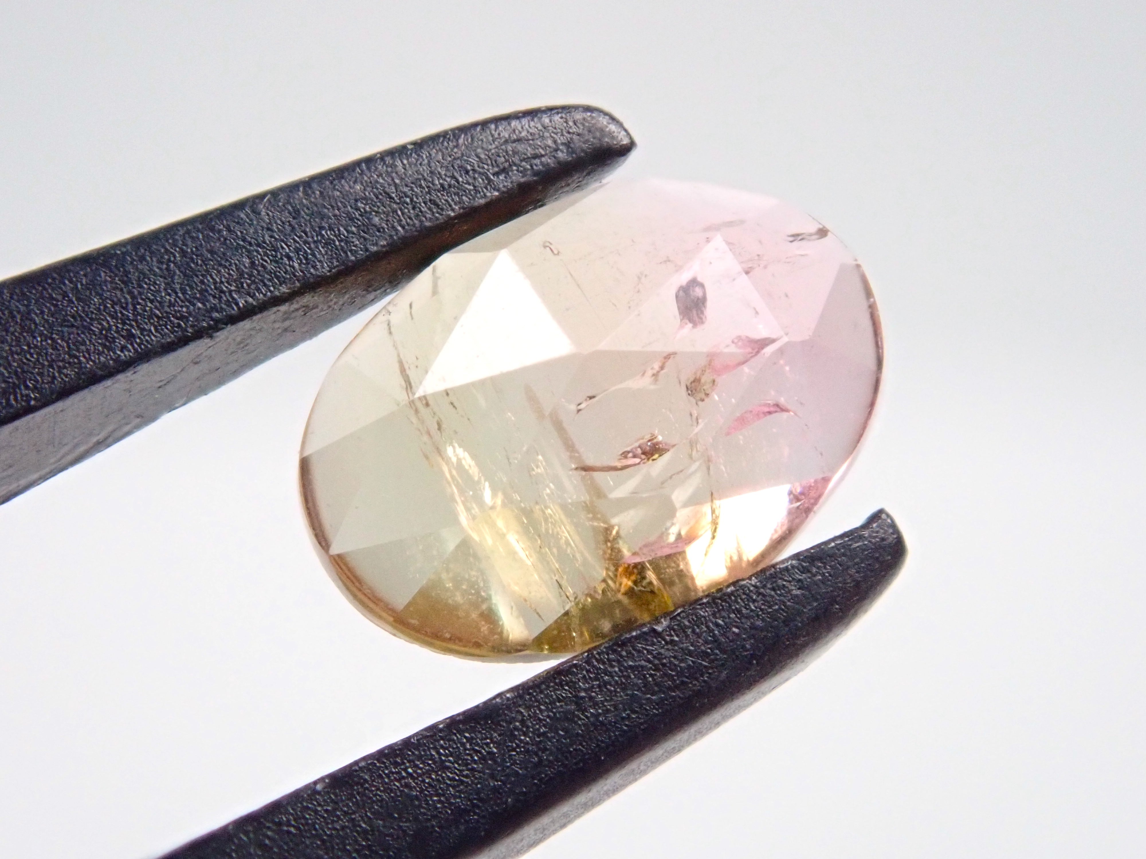 Gem Gacha "Rose Cut"💎 Bicolor Tourmaline 1 stone (5 x 7 mm) {Multiple purchase discount available}