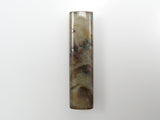 [Mr. Yukio Shimizu, representative of Shimizu Precious Stones] Labradorite 27.135ct chopstick rest (cylindrical shape) with foil-stamped signature and patch