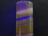 [Mr. Yukio Shimizu, representative of Shimizu Precious Stones] Bicolor fluorite 35.263ct chopstick rest (cylindrical shape) with foil stamped sign and patch