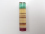 [Mr. Yukio Shimizu, representative of Shimizu Precious Stones] Bicolor fluorite 31.626ct chopstick rest (cylindrical shape) with foil-stamped signature and patch