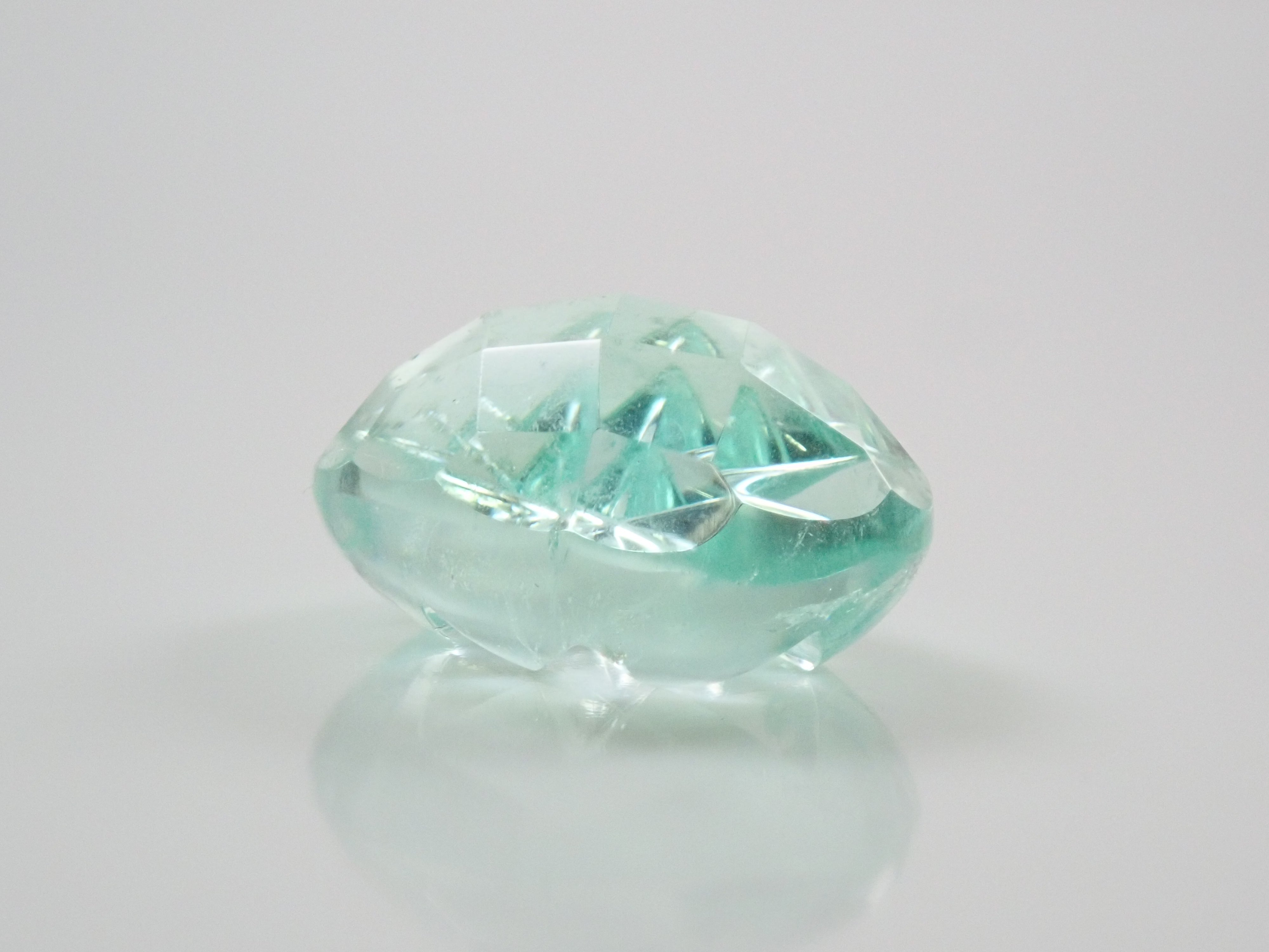 【甲州貴石切子】コロンビア産エメラルド 2.472ct《コラボ》ルース（チェッカーボード×昴） ワッペン付
